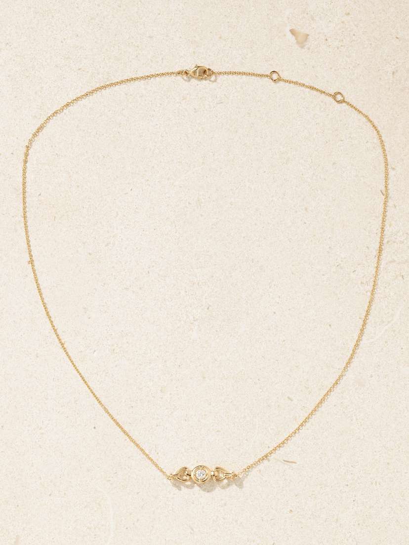 STONE AND STRAND Silvia 14-karat Gold Diamond Necklace