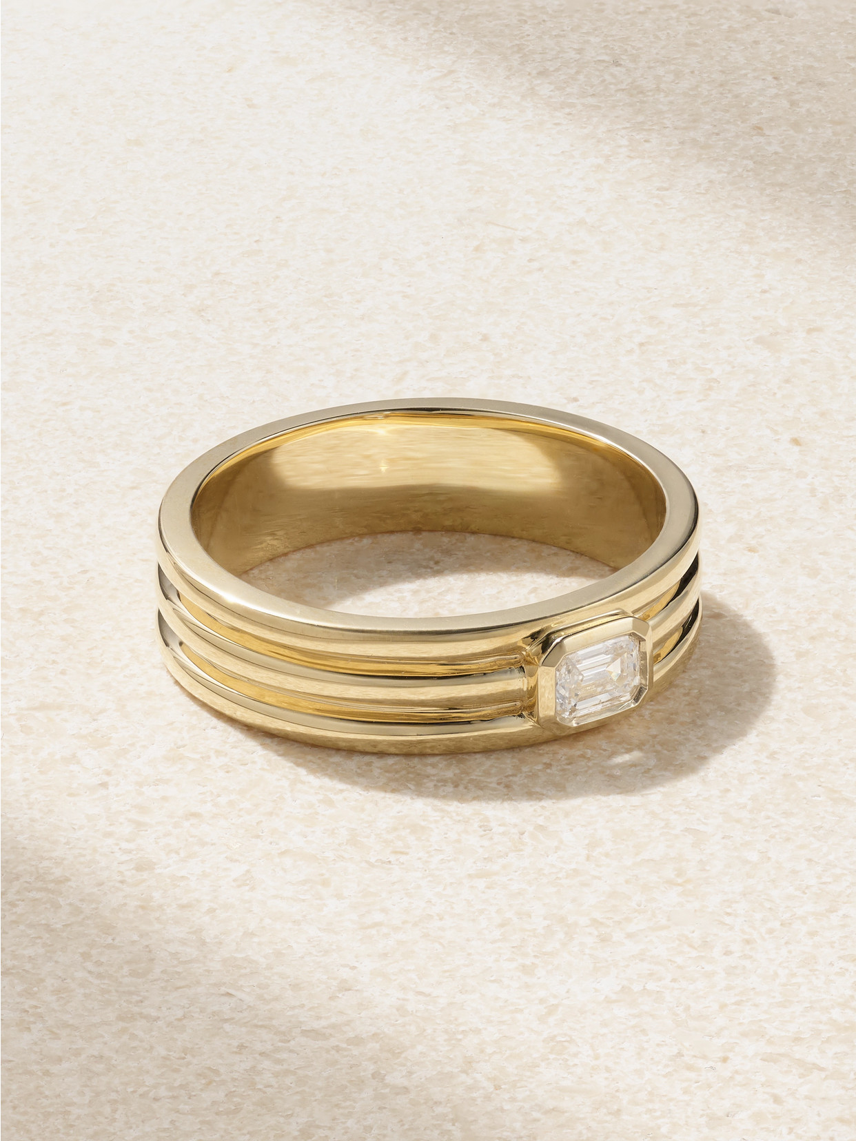 Stone And Strand Trio Ridge 14-karat Gold Diamond Ring
