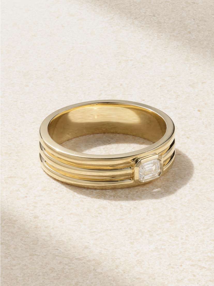 STONE AND STRAND Trio Ridge 14-karat Gold Diamond Ring