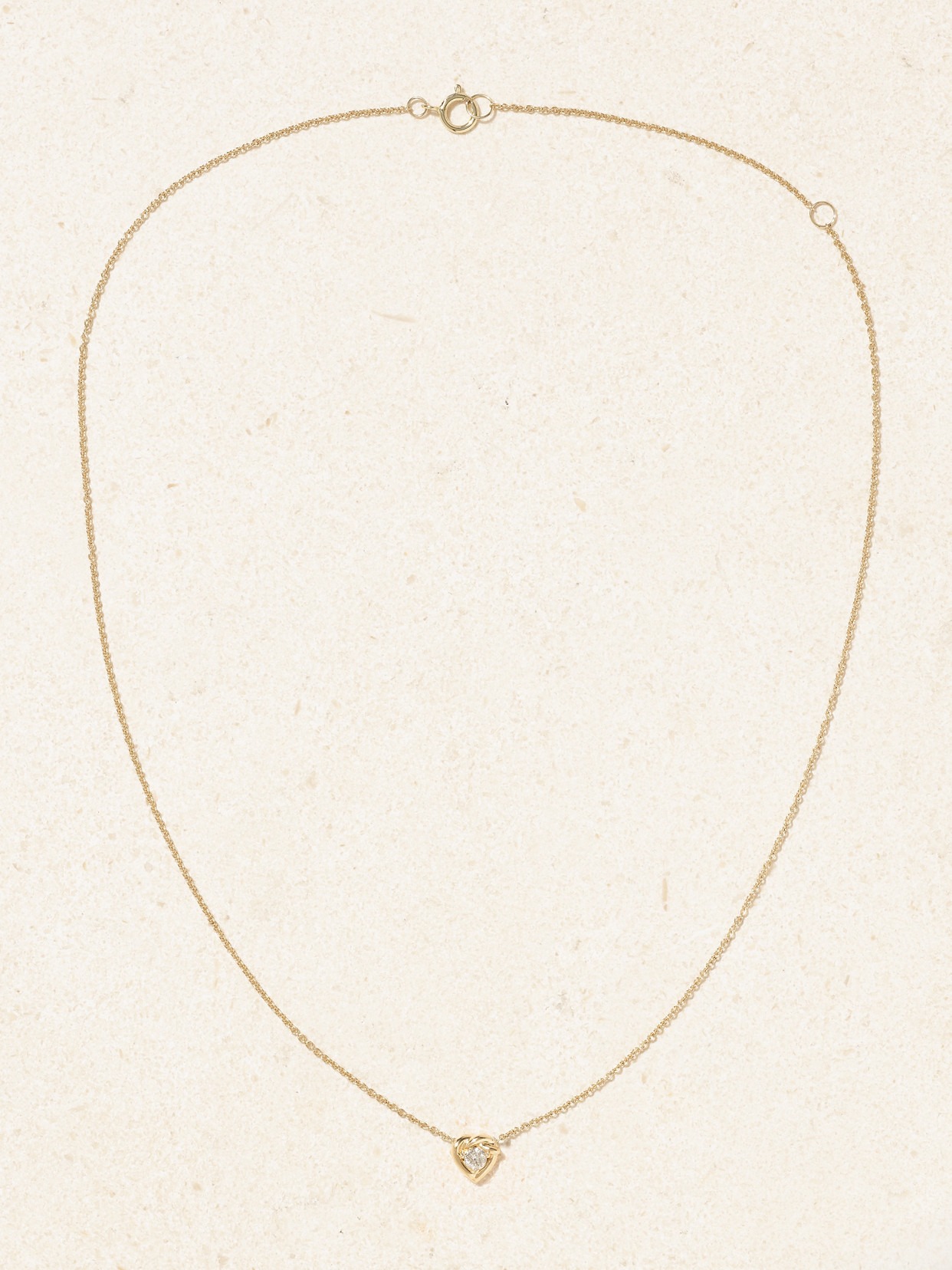 Shop Stone And Strand Tie The Knot 10-karat Gold Diamond Necklace