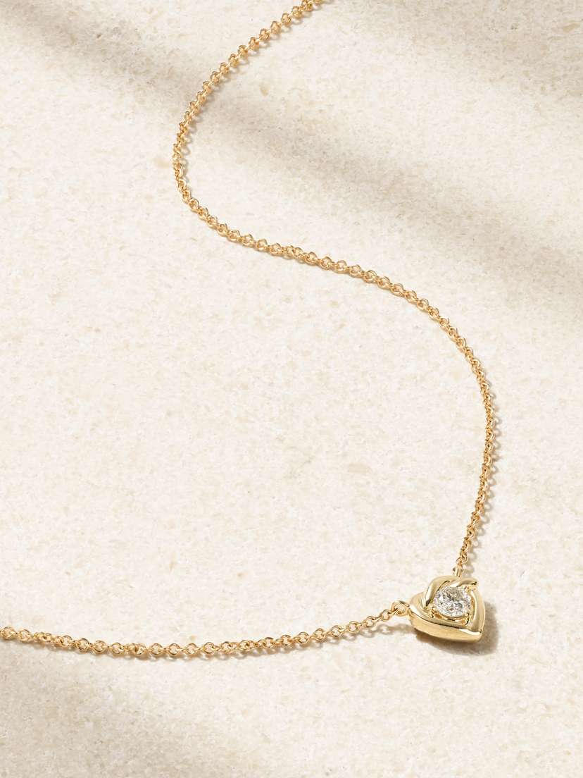 STONE AND STRAND Tie The Knot 10-karat Gold Diamond Necklace