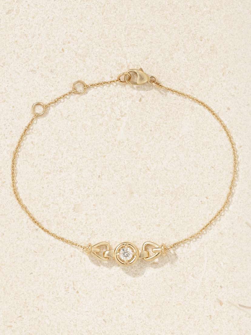 STONE AND STRAND Silvia 14-karat Gold Diamond Bracelet