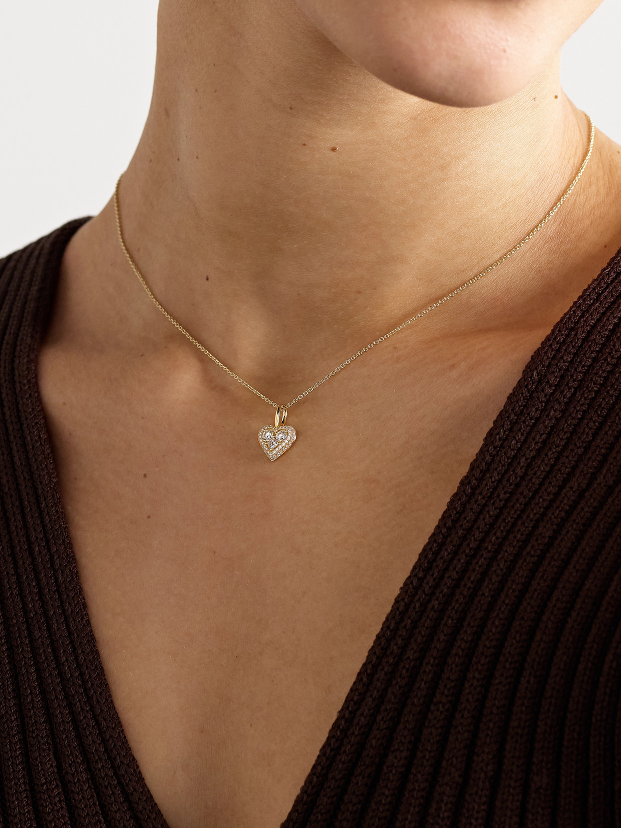 Shop Stone And Strand Piece Of My Heart Sparkle 14-karat Gold Diamond Necklace