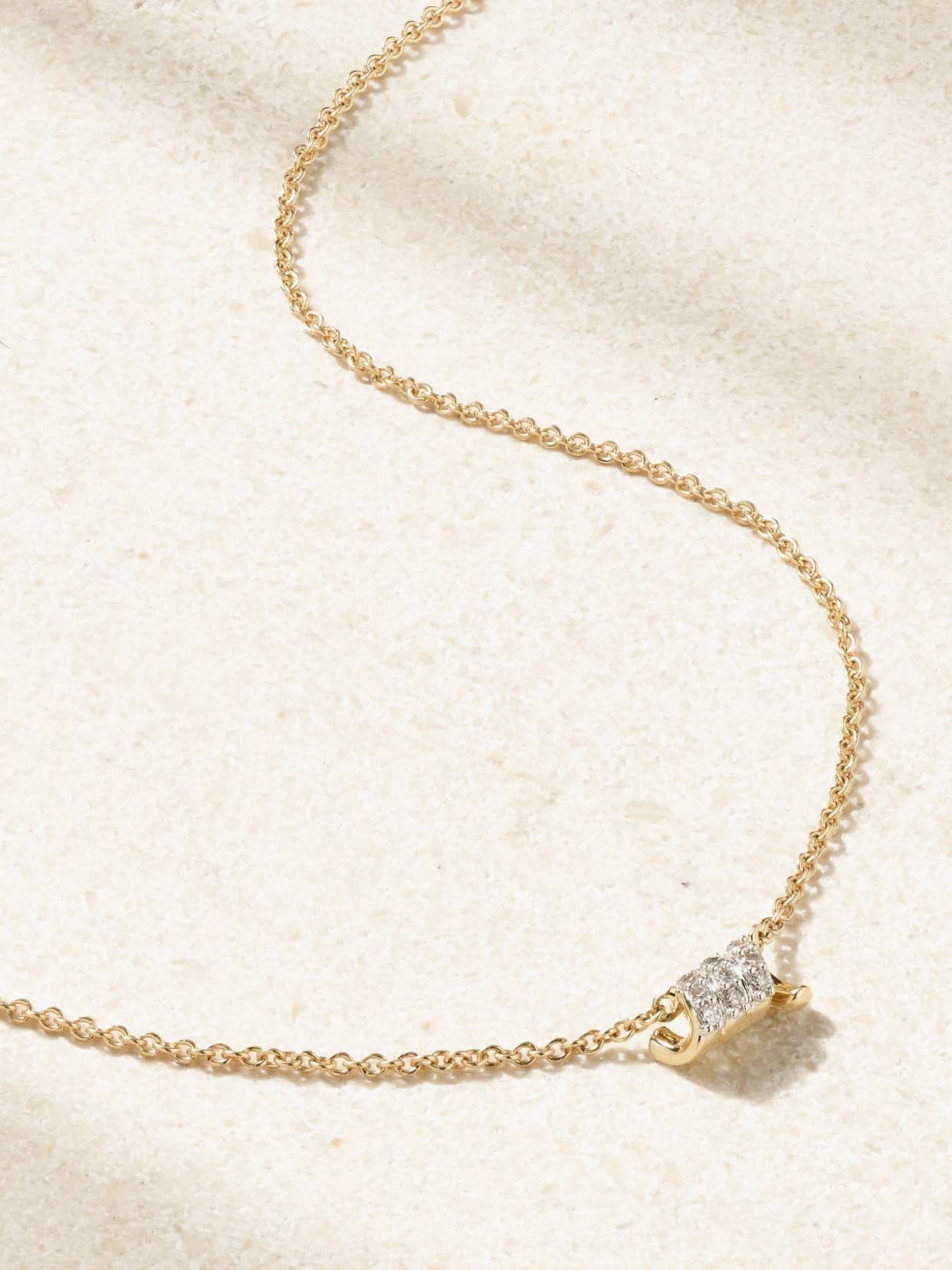 Stone And Strand Twinkling Twine 10-karat Gold Diamond Choker