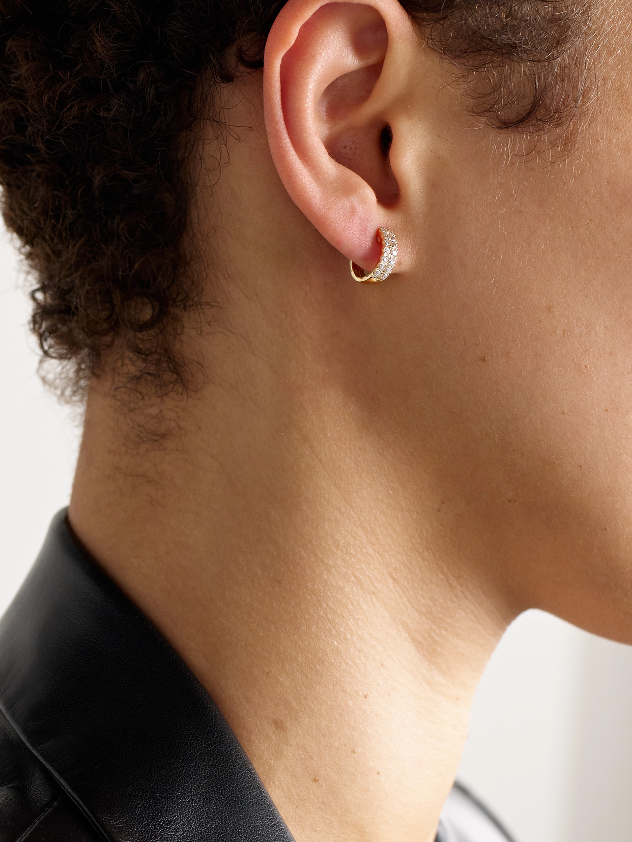 Shop Stone And Strand Twinning 14-karat Gold Diamond Hoop Earrings
