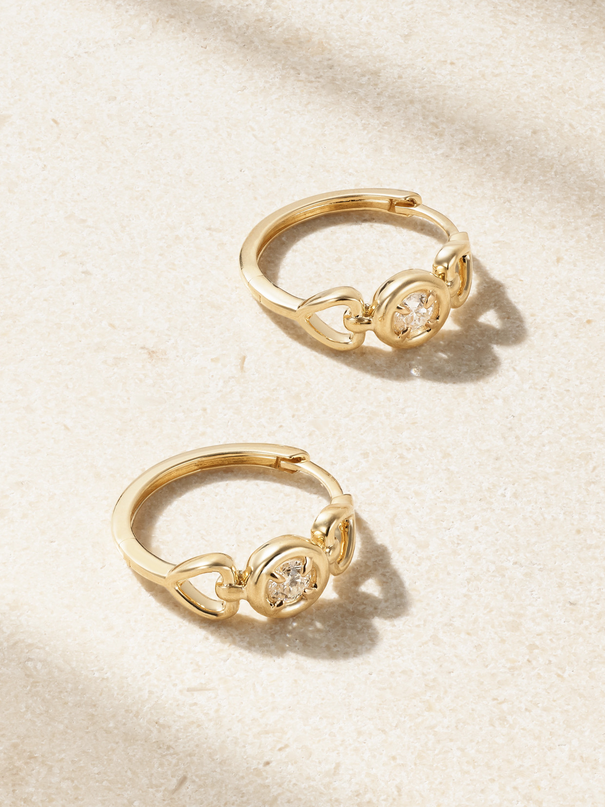 Stone And Strand Silvia 14-karat Gold Diamond Hoop Earrings