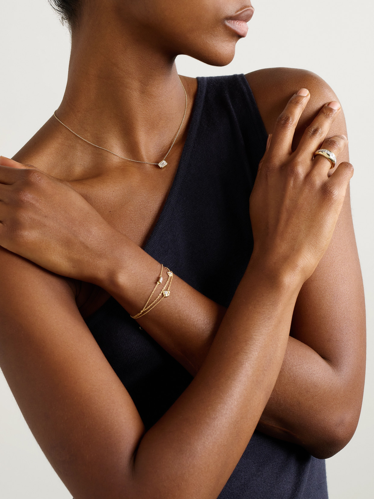 Shop Stone And Strand 14-karat Gold Laboratory-grown Diamond Necklace