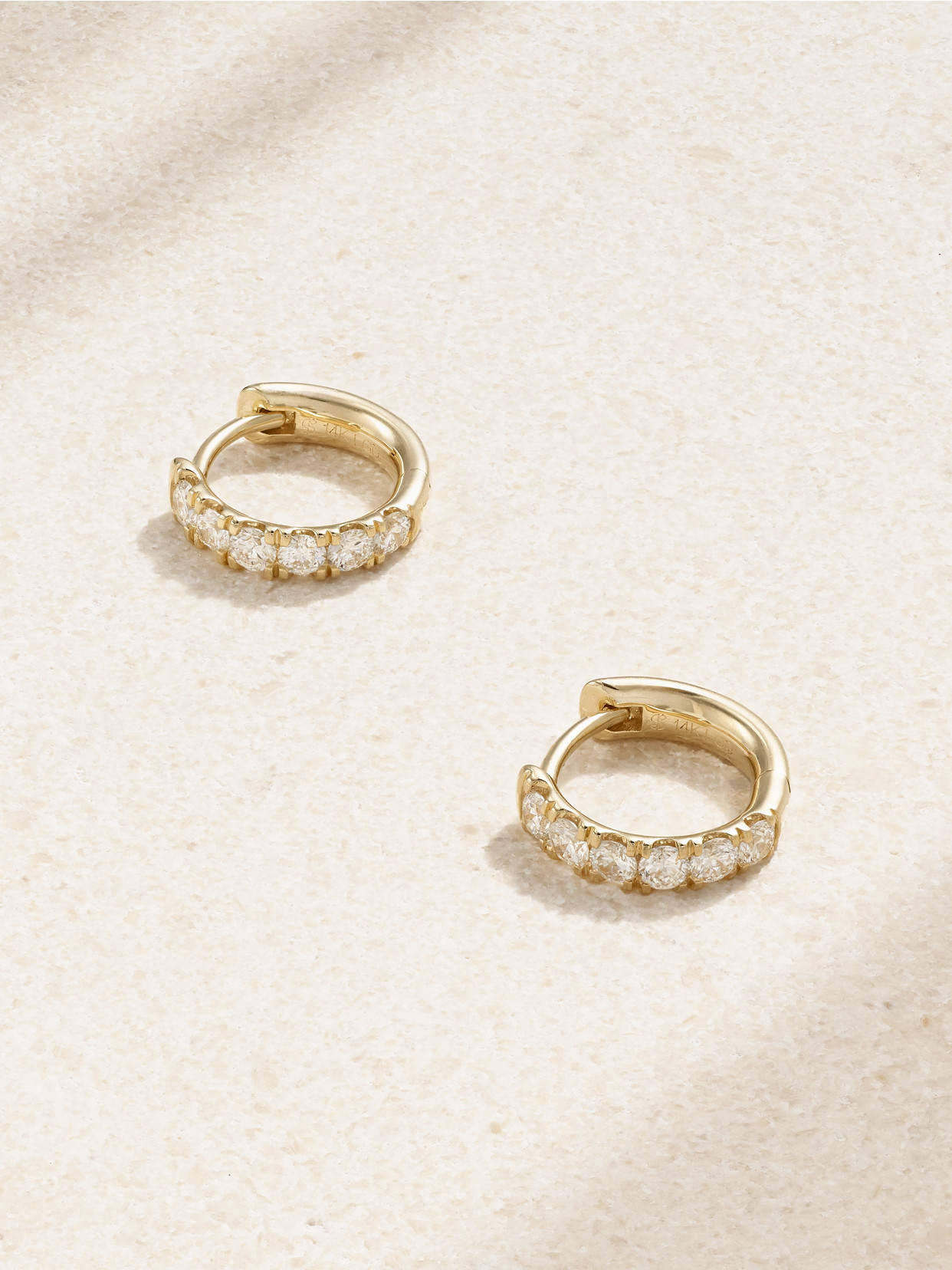 Stone And Strand 14-karat Gold Laboratory-grown Diamond Hoop Earrings