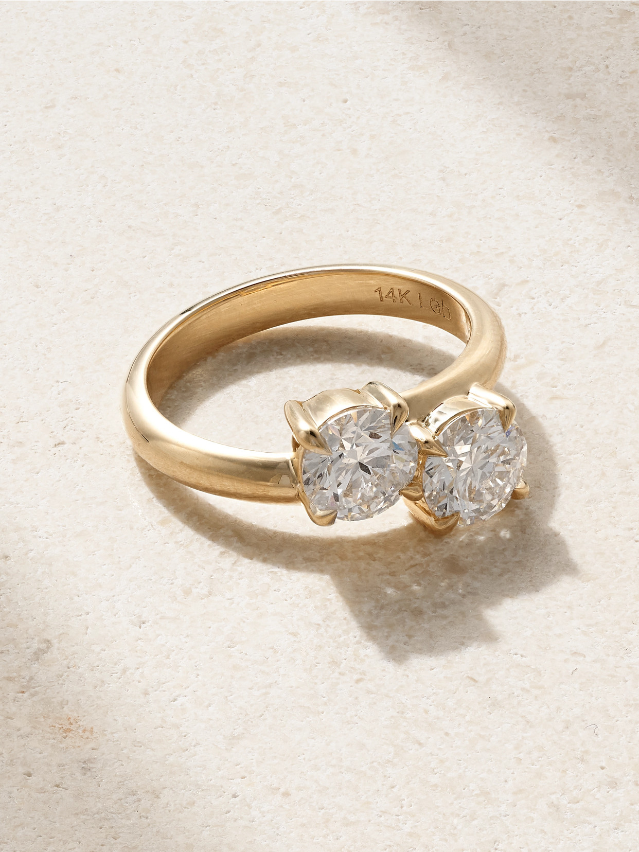 Stone And Strand Toi Et Moi 14-karat Gold Laboratory-grown Diamond Ring