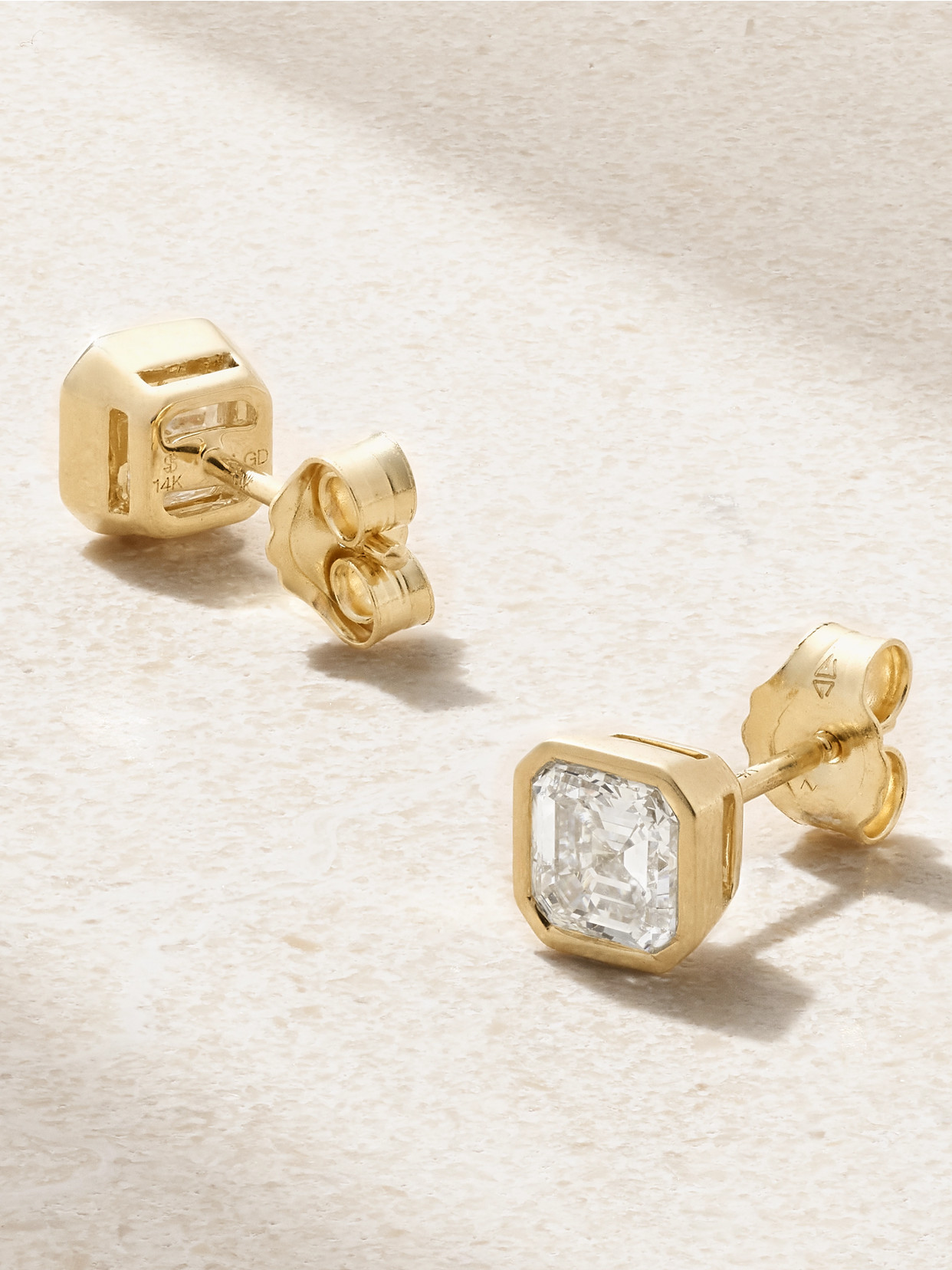 Stone And Strand 14-karat Gold Laboratory-grown Diamond Earrings In Gold