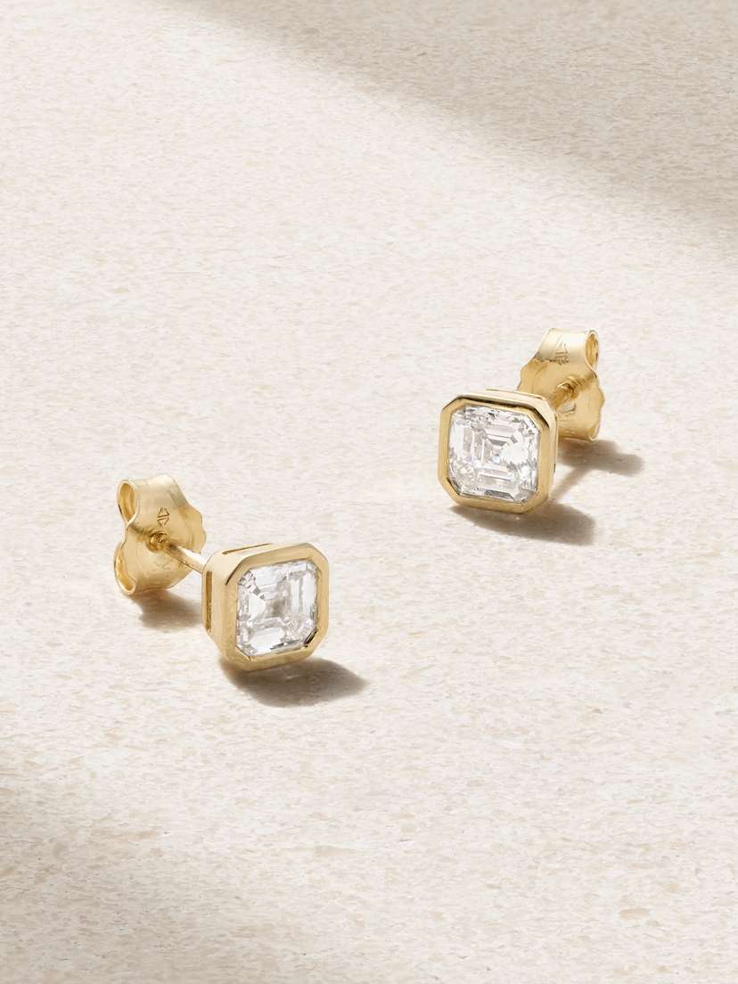 STONE AND STRAND 14-karat Gold Laboratory-grown Diamond Earrings