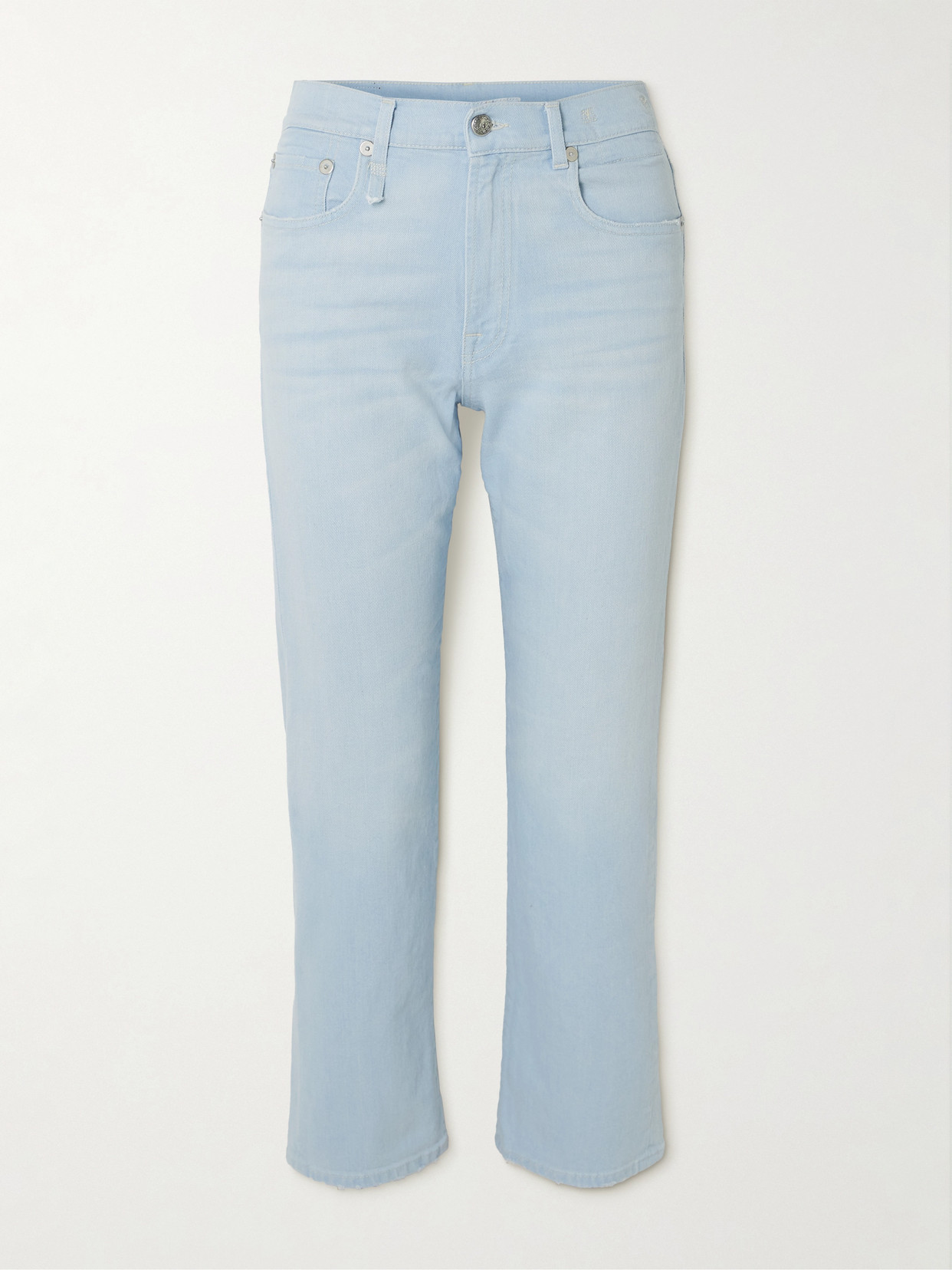 R13 Romeo Cropped High-rise Slim-leg Jeans In Blue