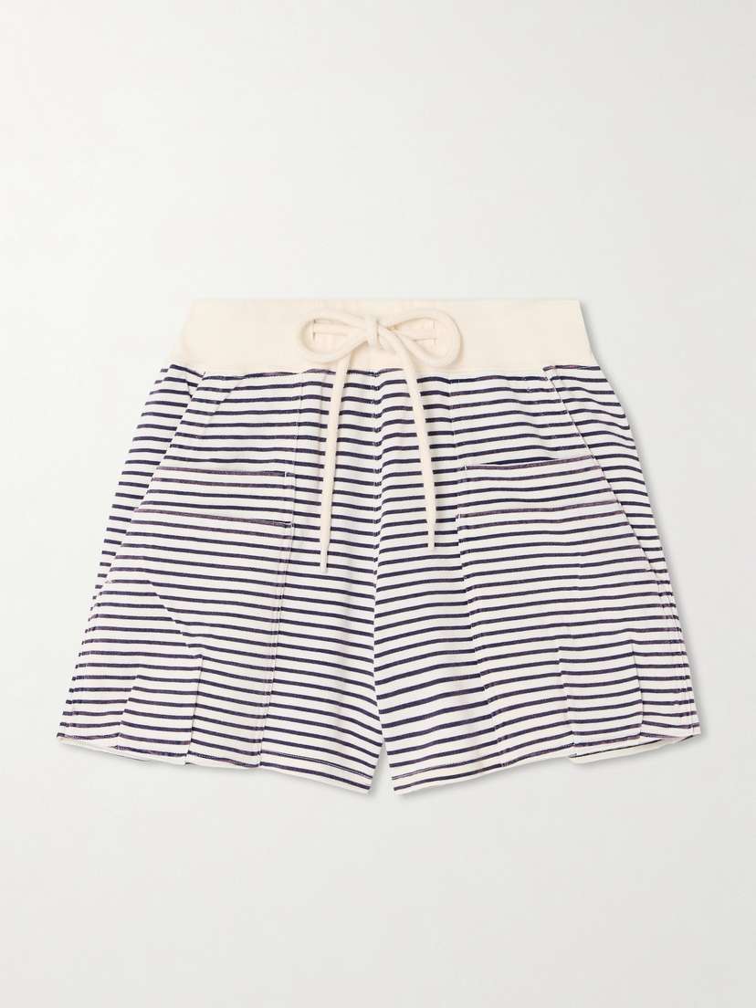 R13 Striped Cotton-jersey Shorts