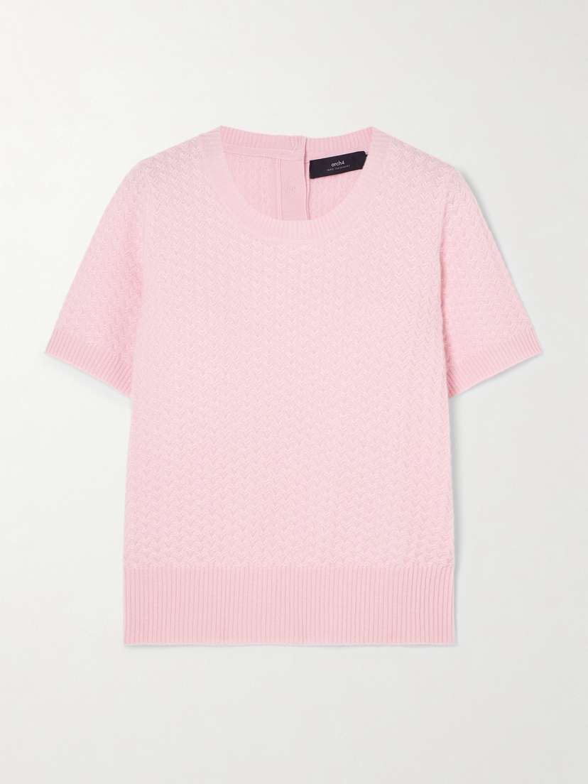Arch4 Antibes Textured-knit Organic Cashmere Top - x small