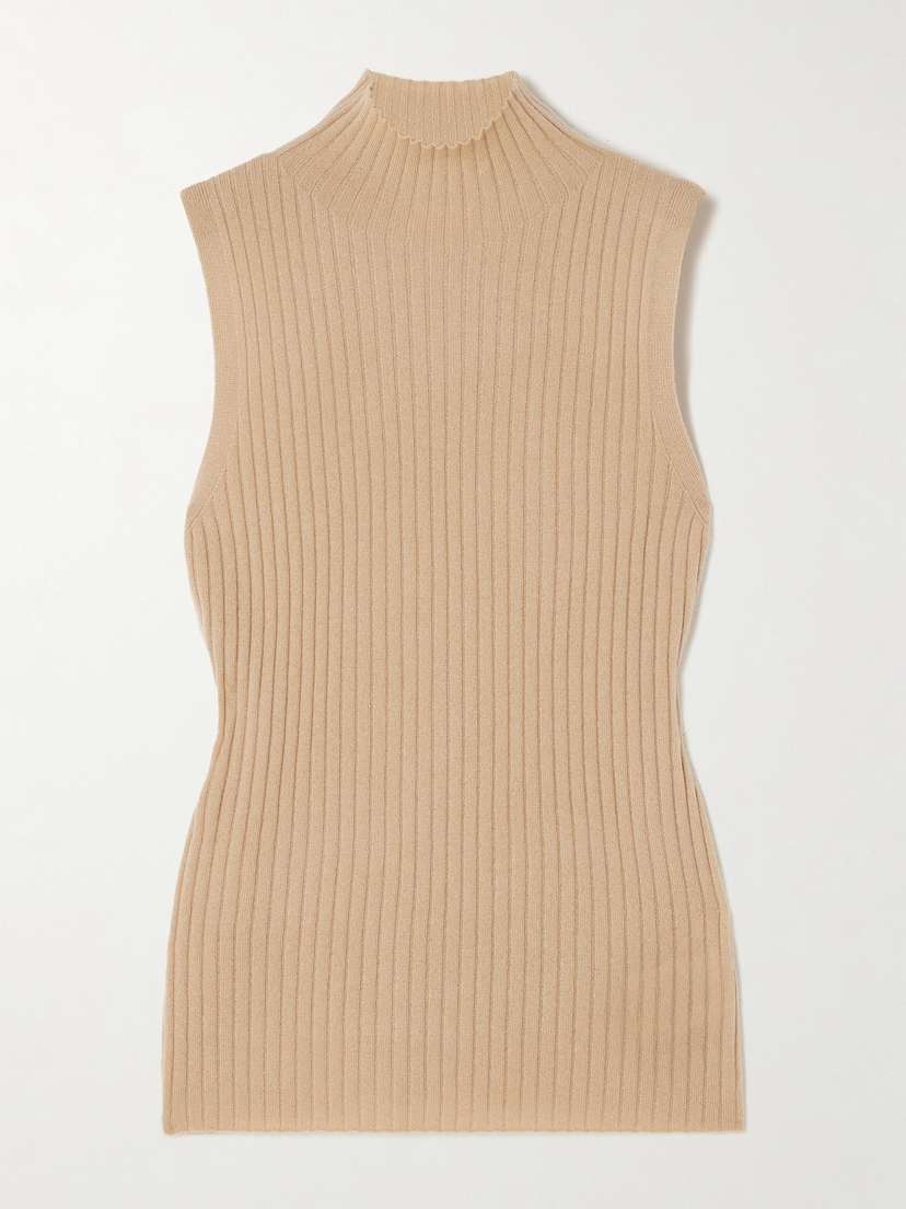 Arch4 Mika Ribbed Cashmere Turtleneck Tank