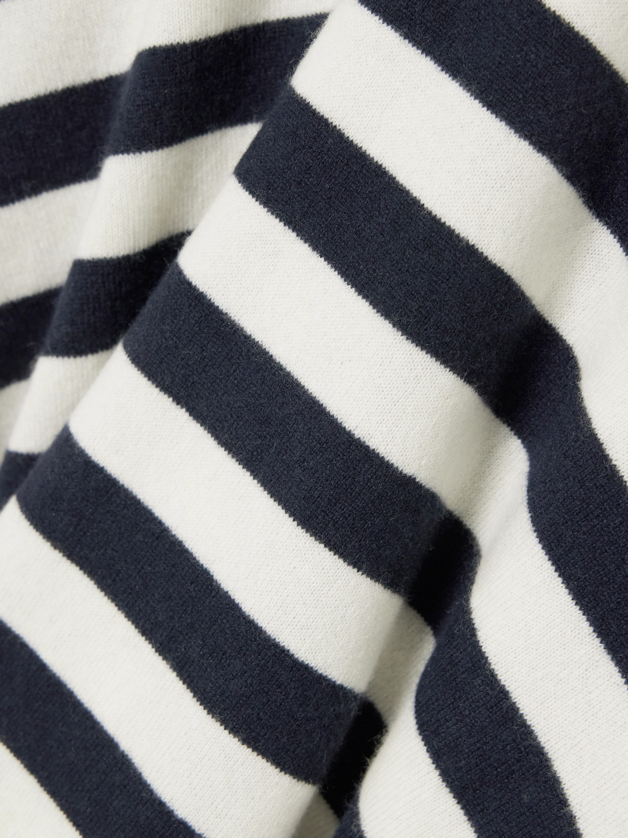 Victoria Oversized Striped Cashmere Polo Sweater
