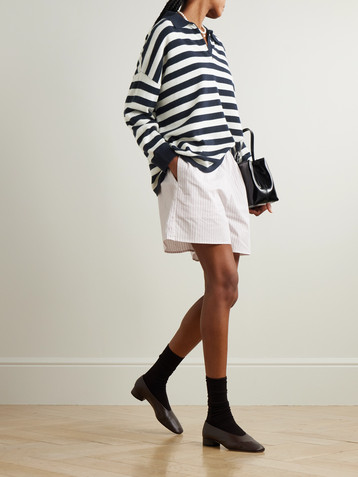 arch4 Victoria oversized striped cashmere polo sweater