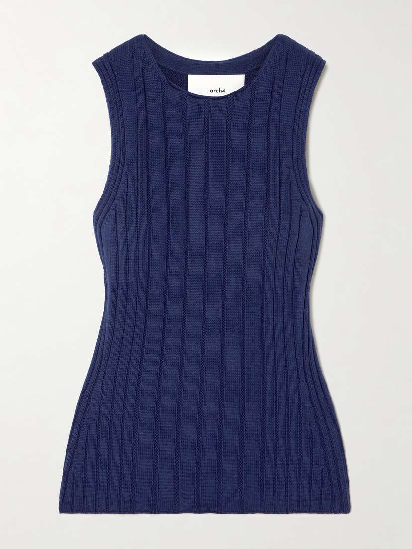 Arch4 Bosherton Ribbed Cotton, Silk And Cashmere-blend Tank