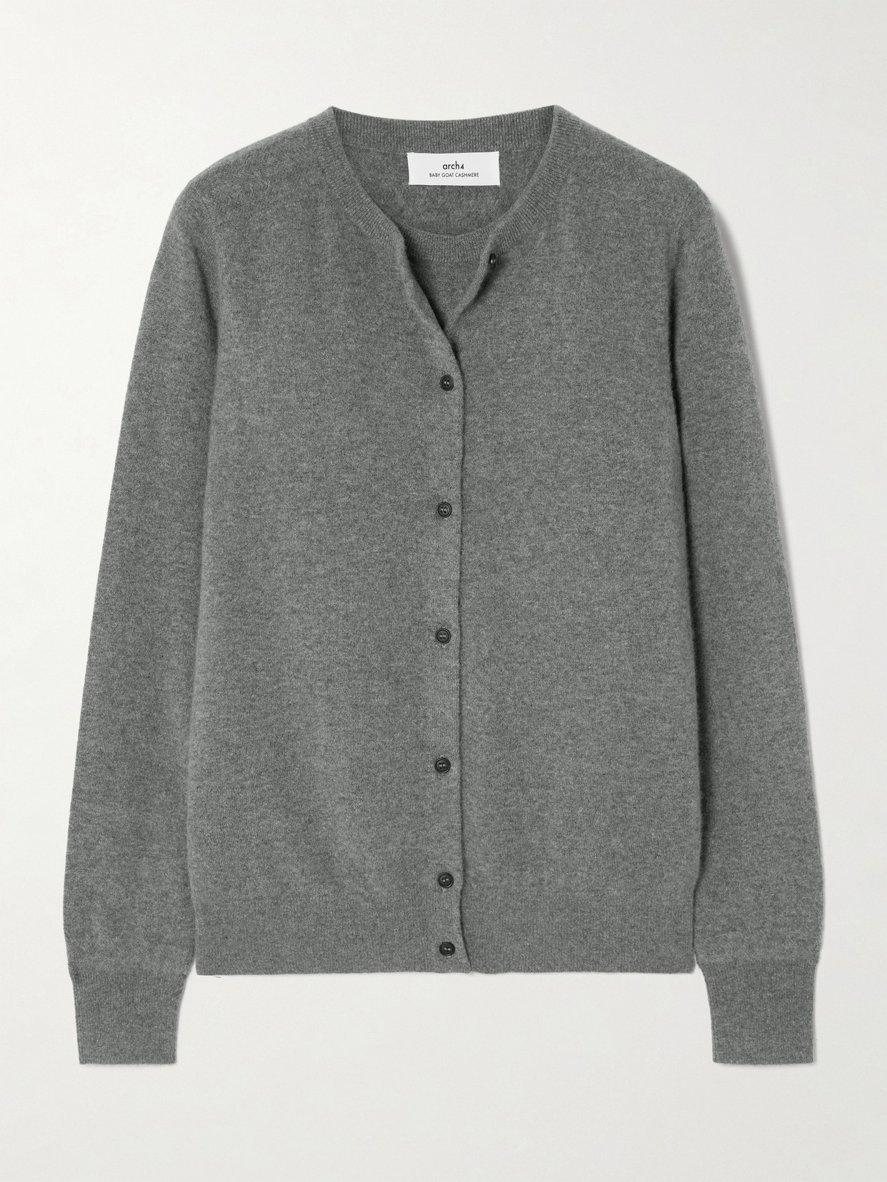 Arch4 Organic Cashmere Tank And Cardigan Set In Gray