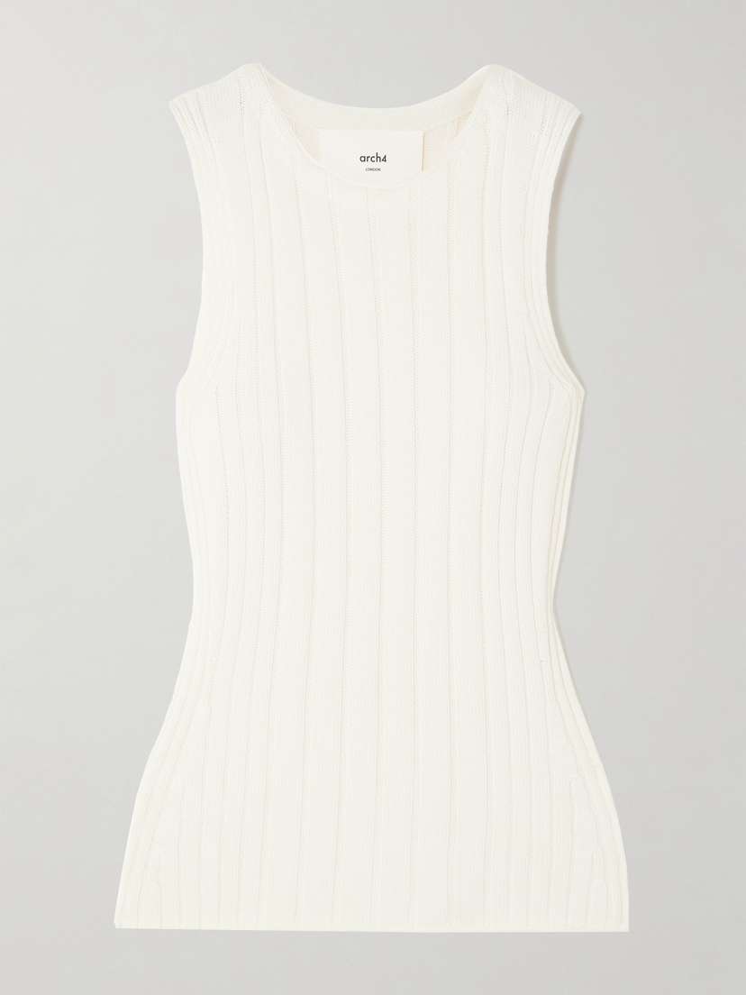 Arch4 Bosherton Ribbed Cotton, Silk And Cashmere-blend Tank