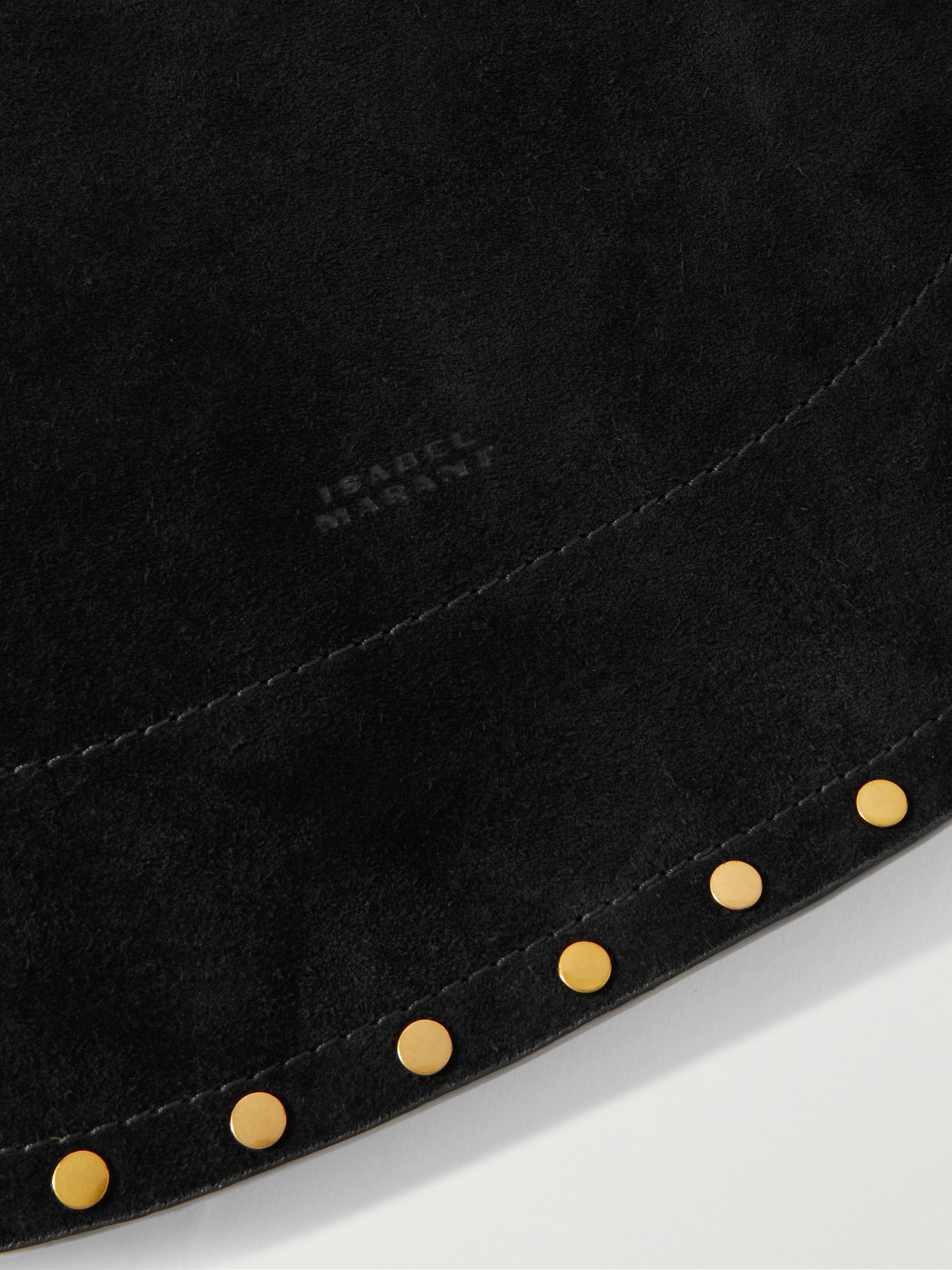 Isabel Marant Oskan Studded Suede Tote In Black