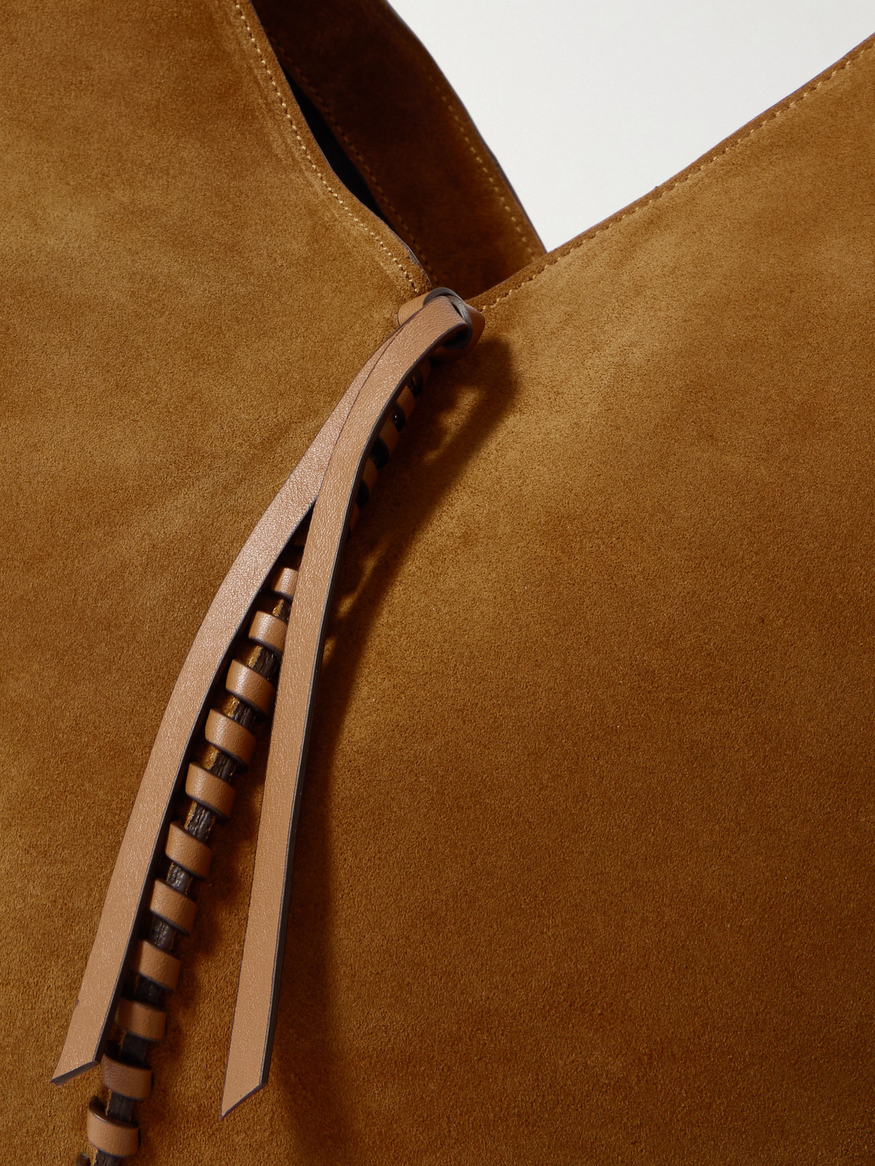 Isabel Marant 25e Tampa Leather-trimmed Suede Tote In Brown