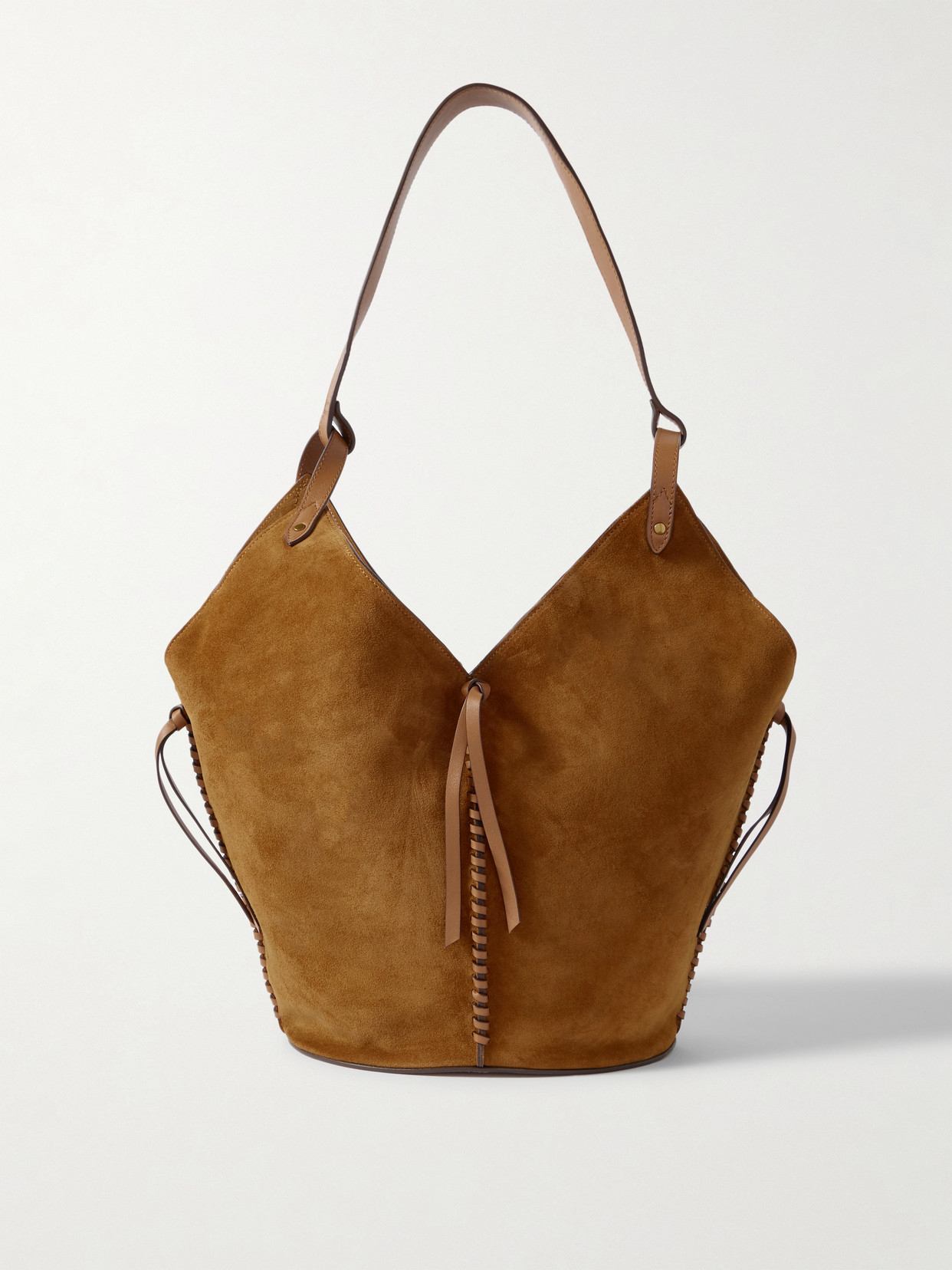 Isabel Marant - 25e Tampa Leather-trimmed Suede Tote - Brown
