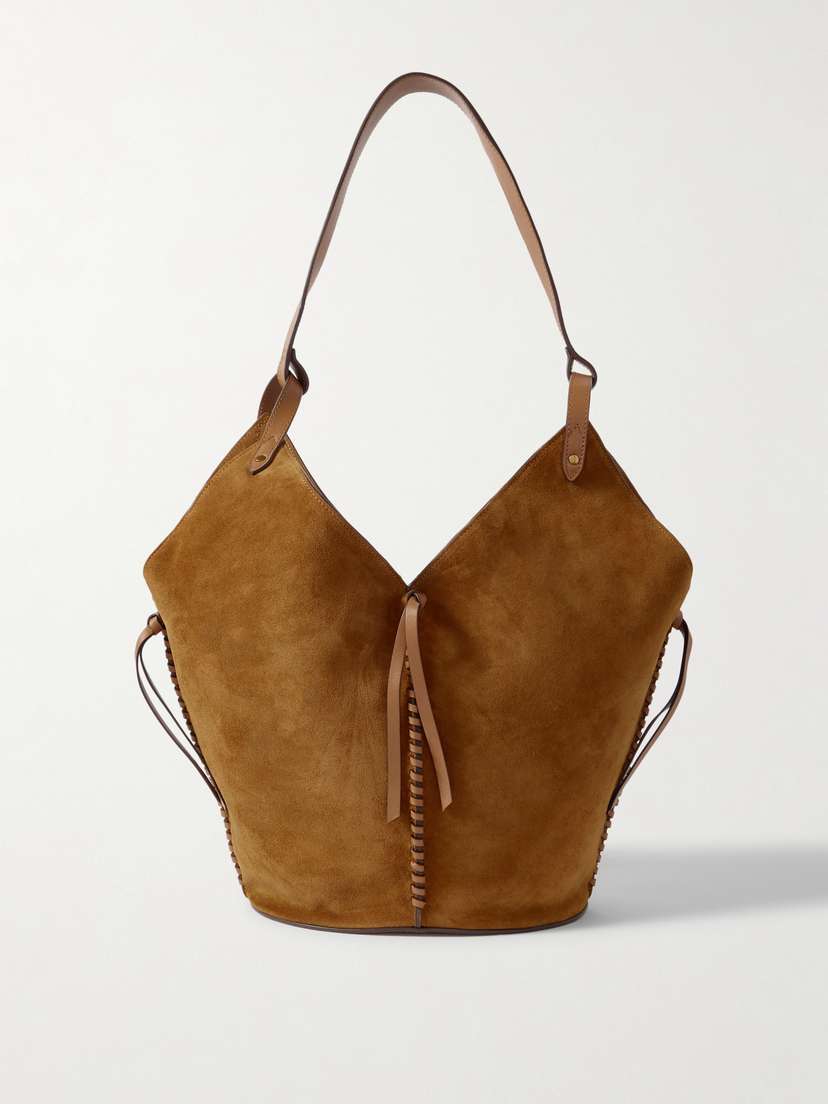Isabel Marant 25e Tampa Leather-trimmed Suede Tote