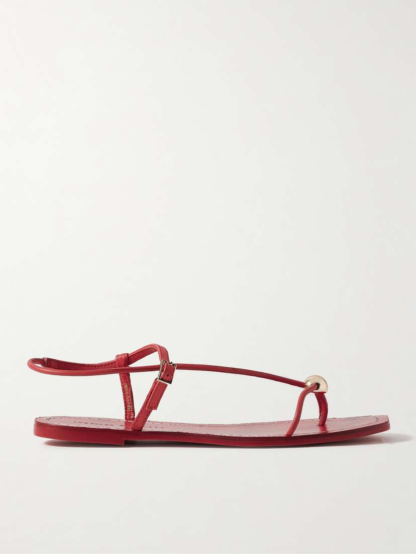 Loeffler Randall Lara Embellished Leather Sandals