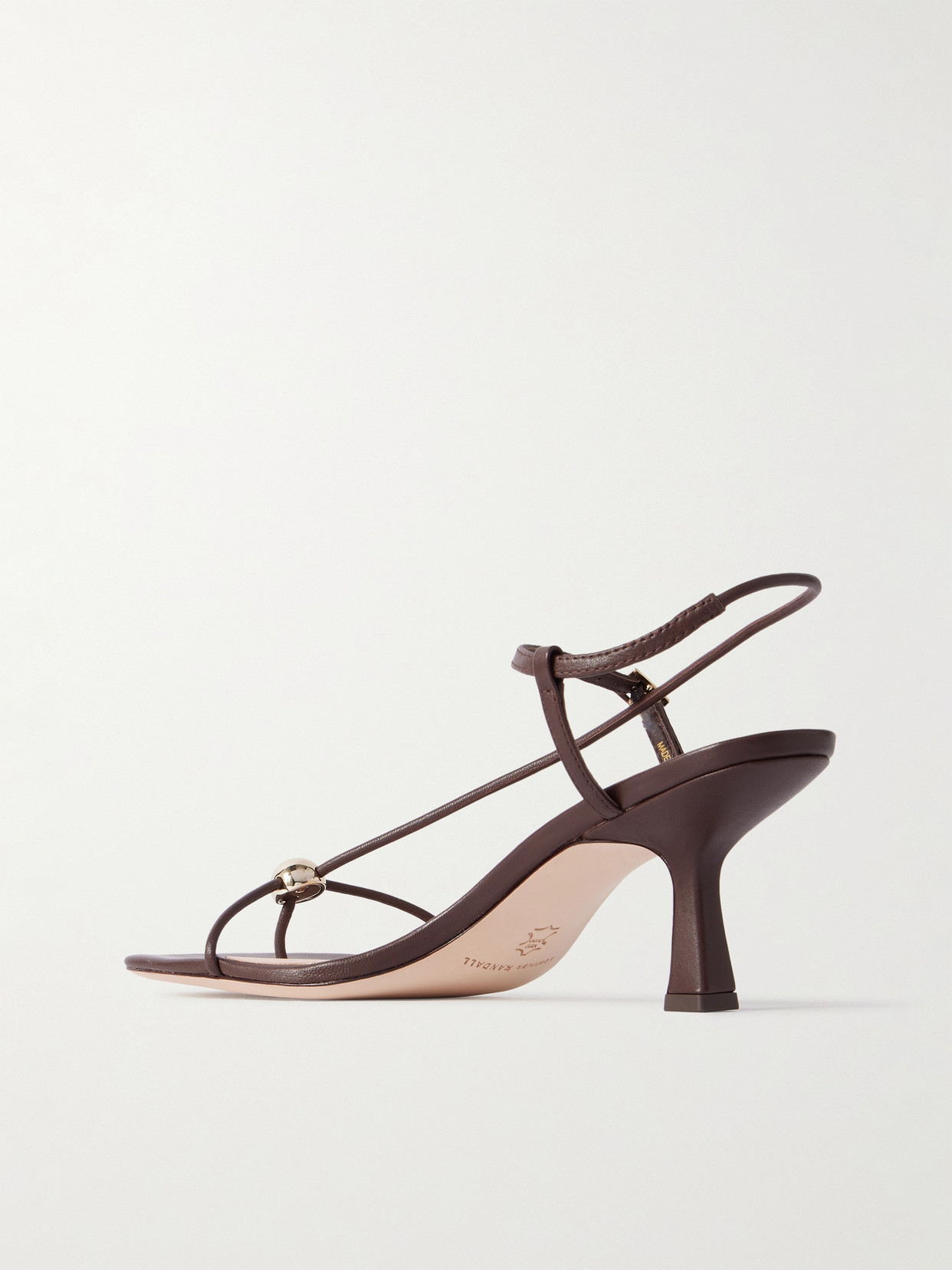 Loeffler Randall Triana Strappy Mid-heel Sandals With Ball Espresso In Brown