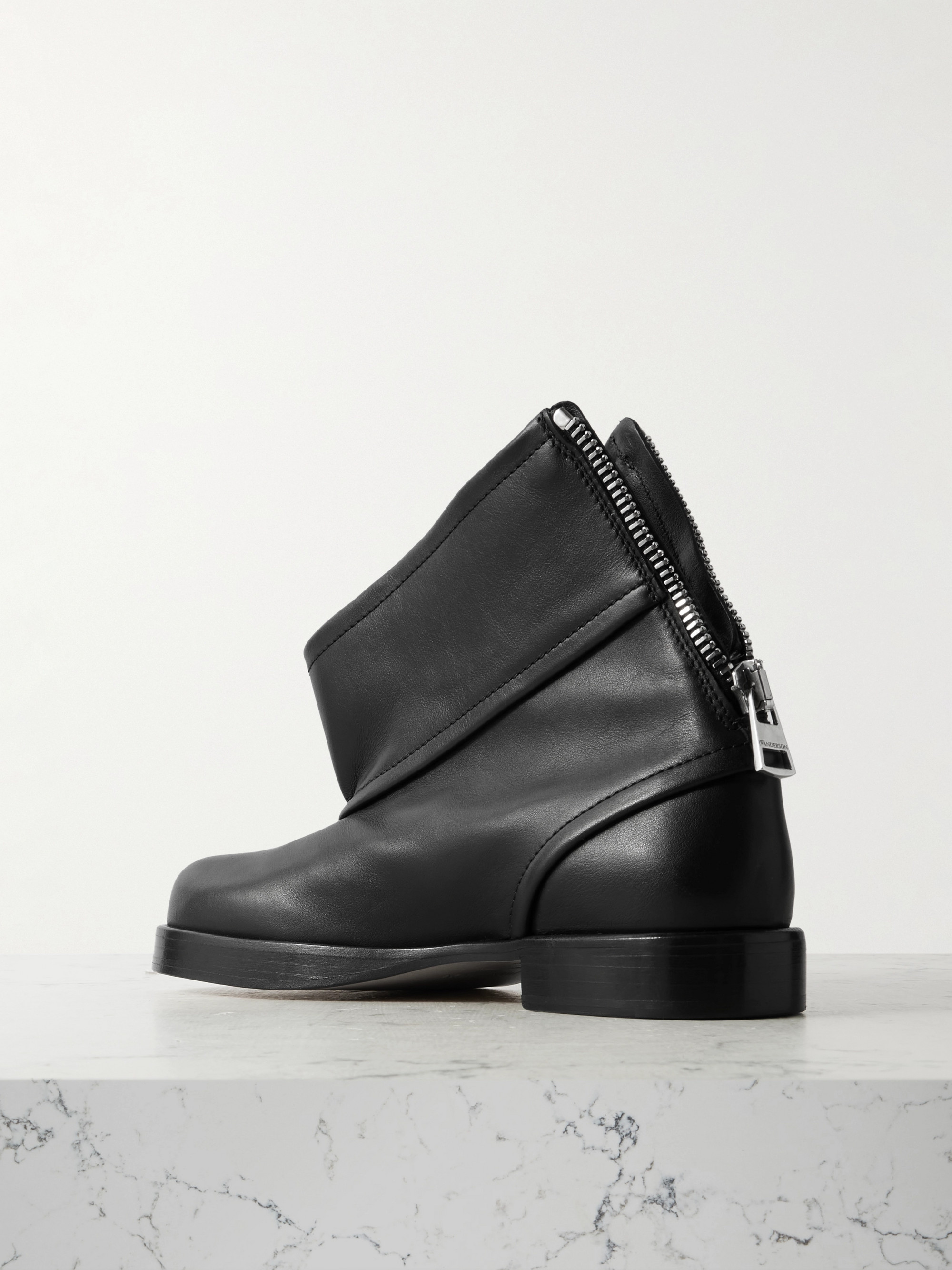 Jw Anderson Zip-detailed leather ankle boots