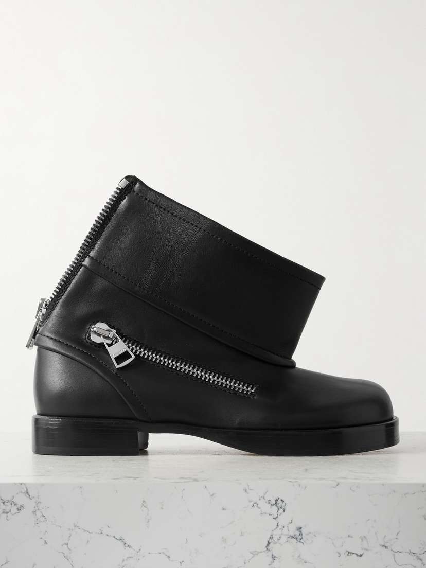 JW Anderson Zip-detailed Leather Ankle Boots