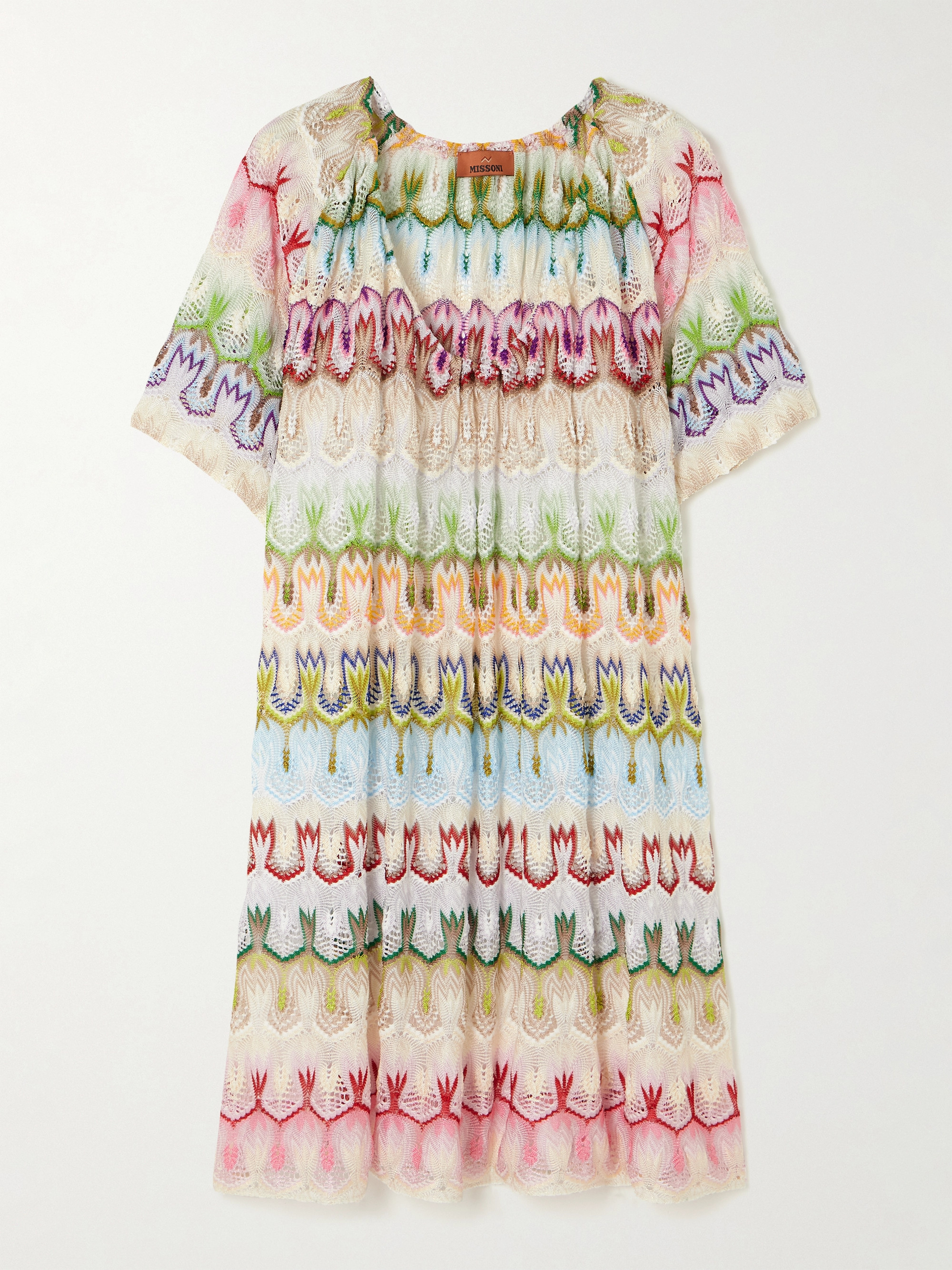 Missoni - Striped crochet-knit mini dress | Plush