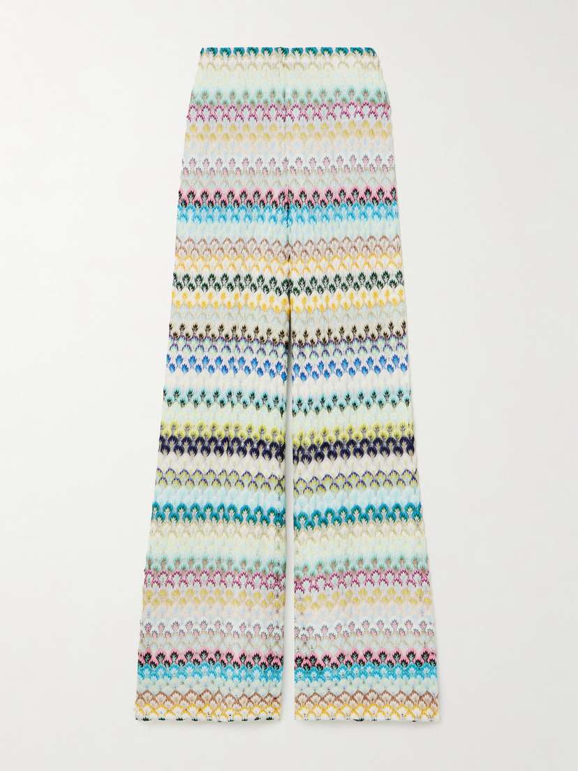 Missoni Crochet-knit Wide-leg Pants