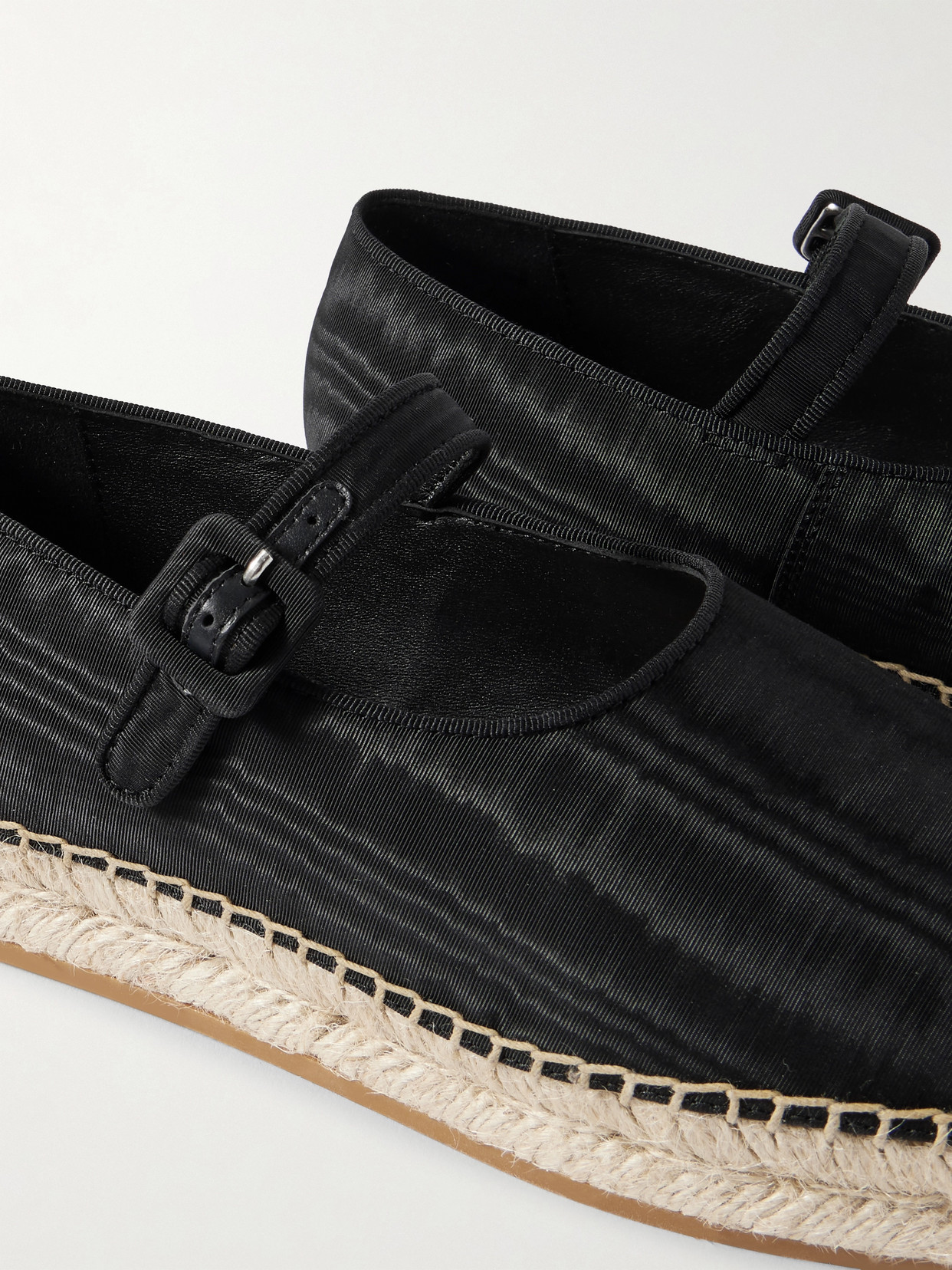 Loeffler Randall Clover Moire Mary Jane Espadrilles In Black