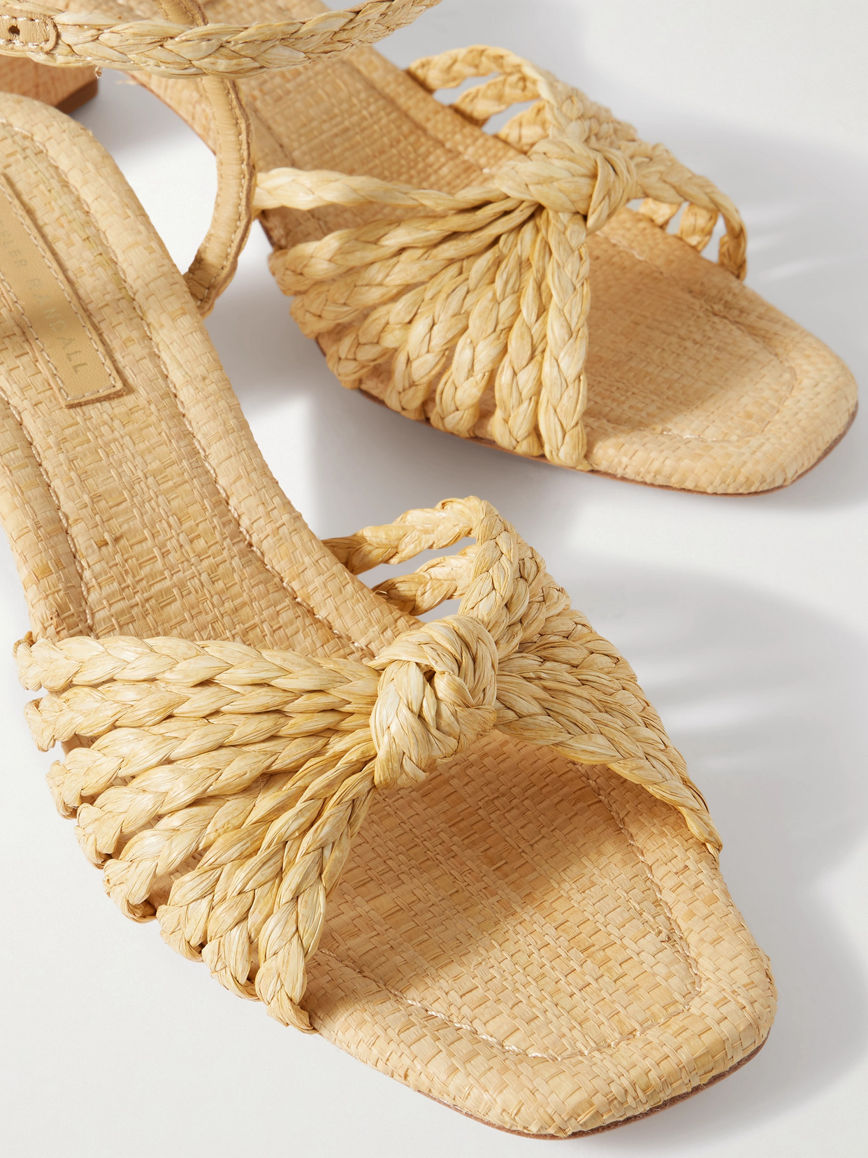 Riya Knotted Raffia Sandals