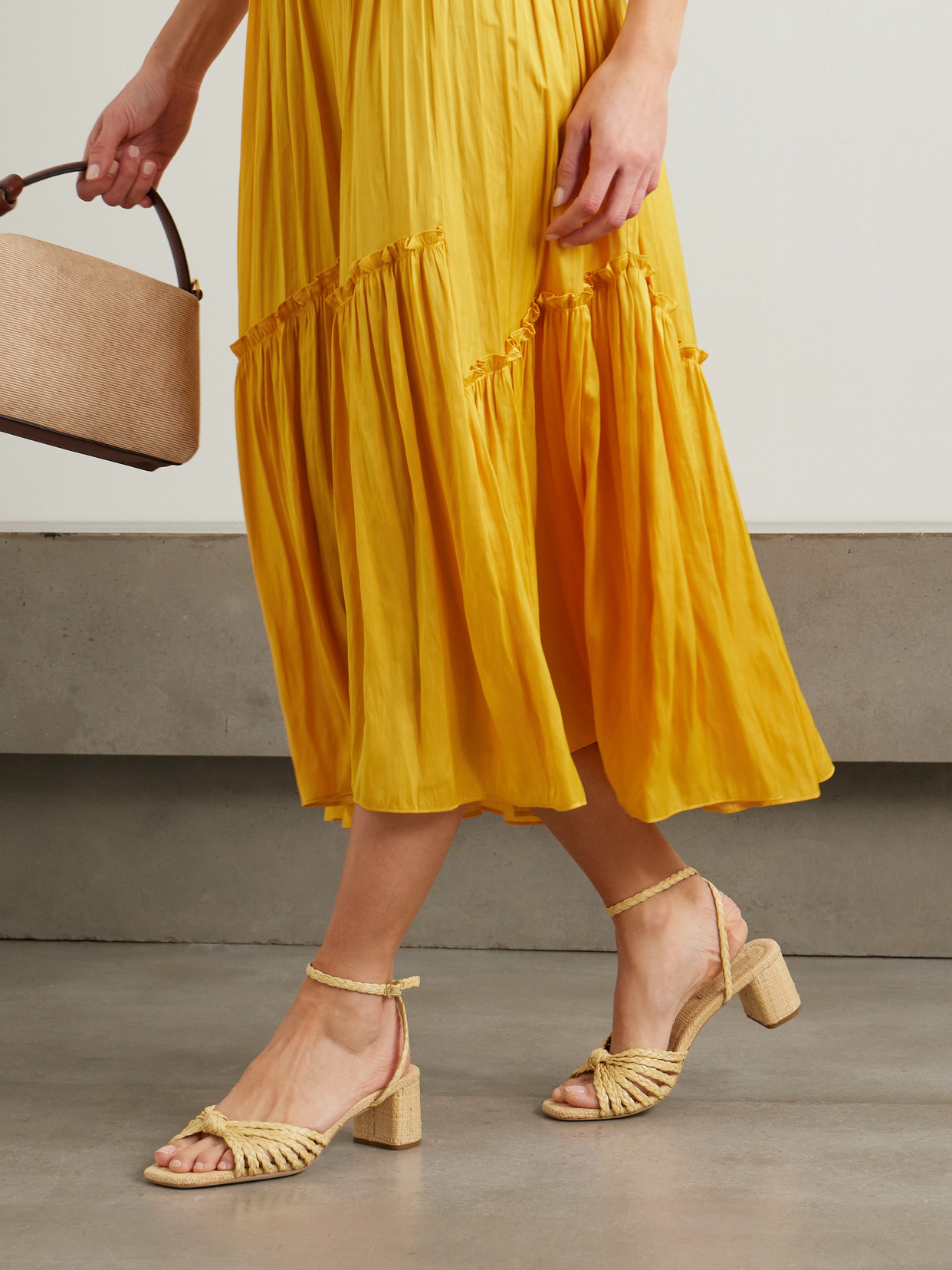 Riya Knotted Raffia Sandals