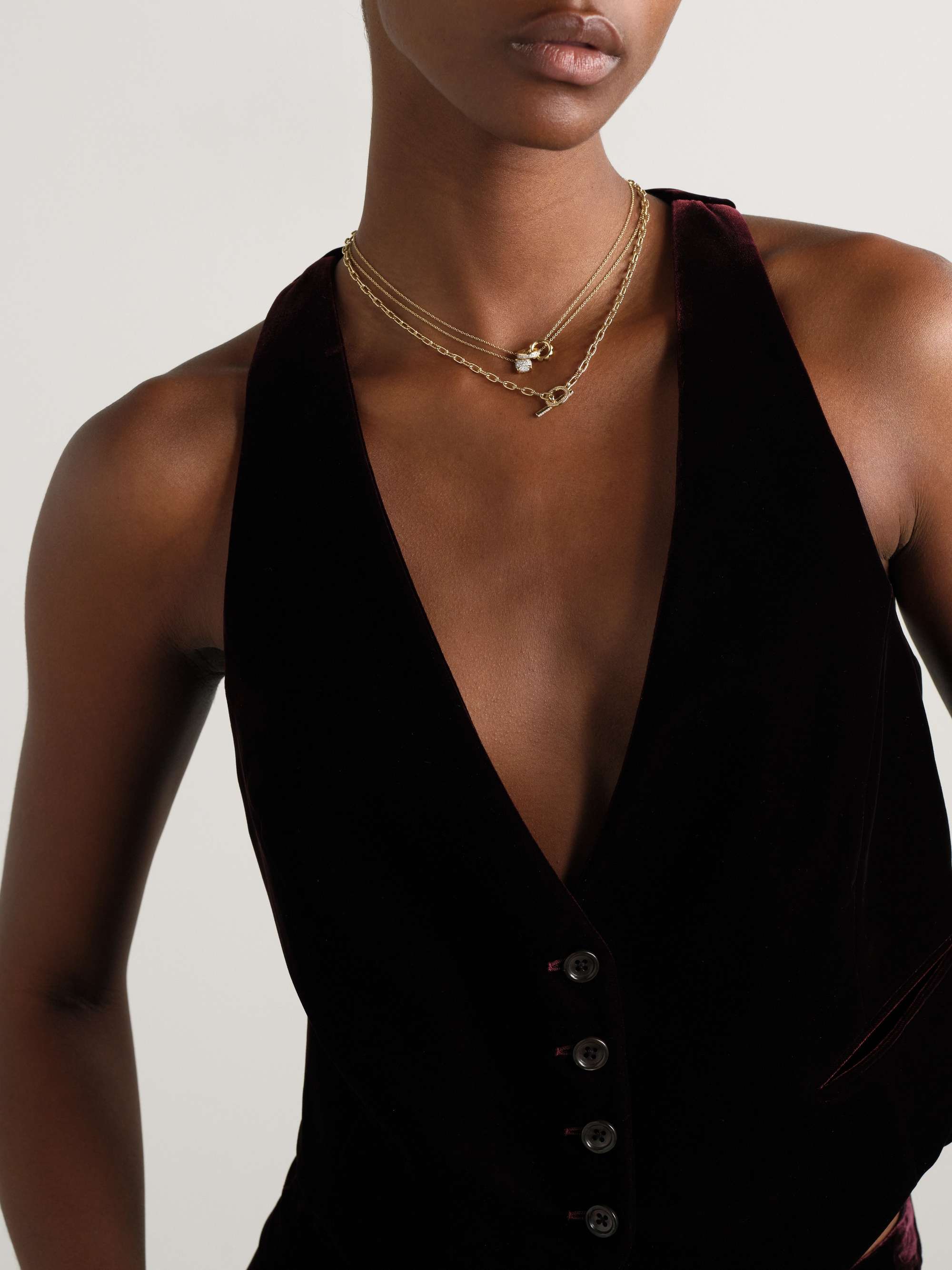 DAVID YURMAN Châtelaine 18-karat gold diamond necklace