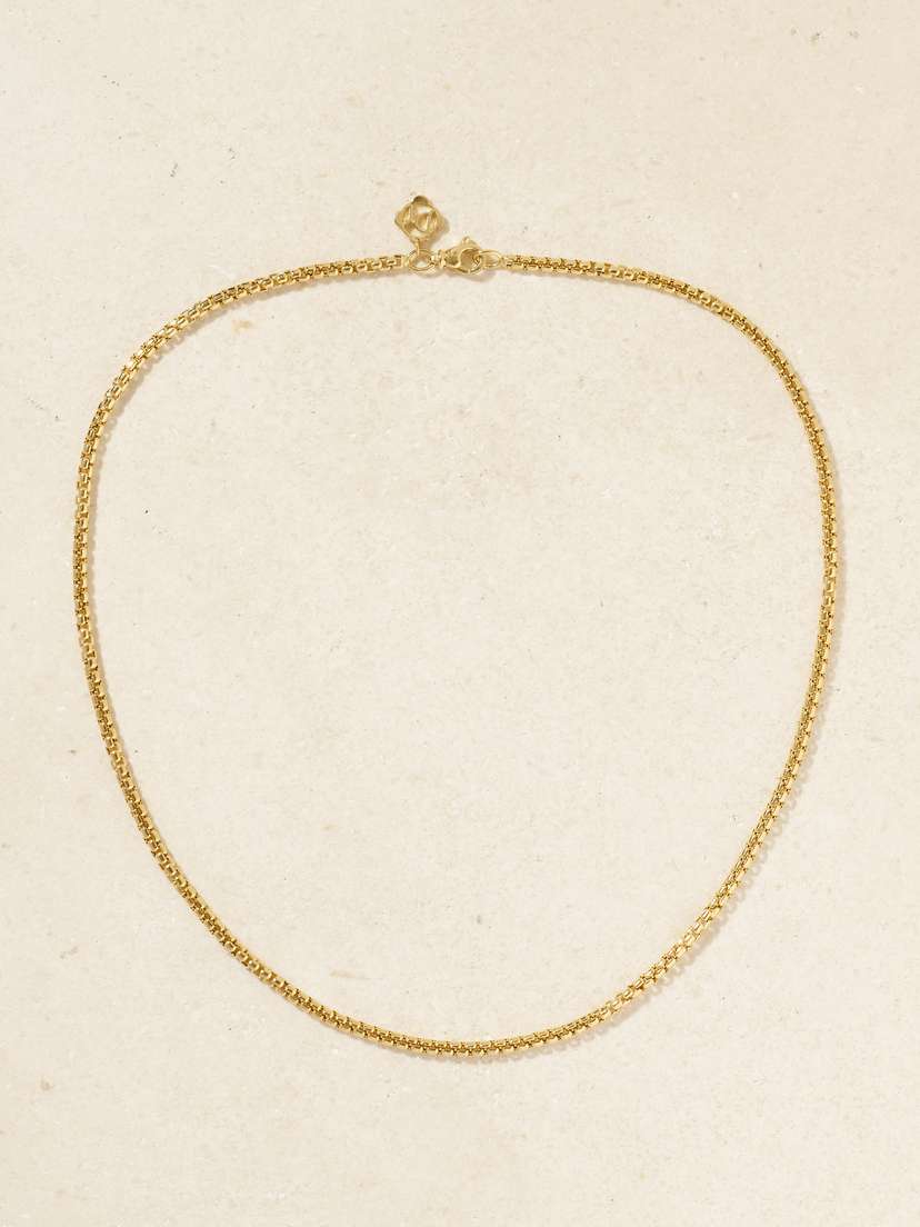 David Yurman Box Chain 18-karat Gold Necklace