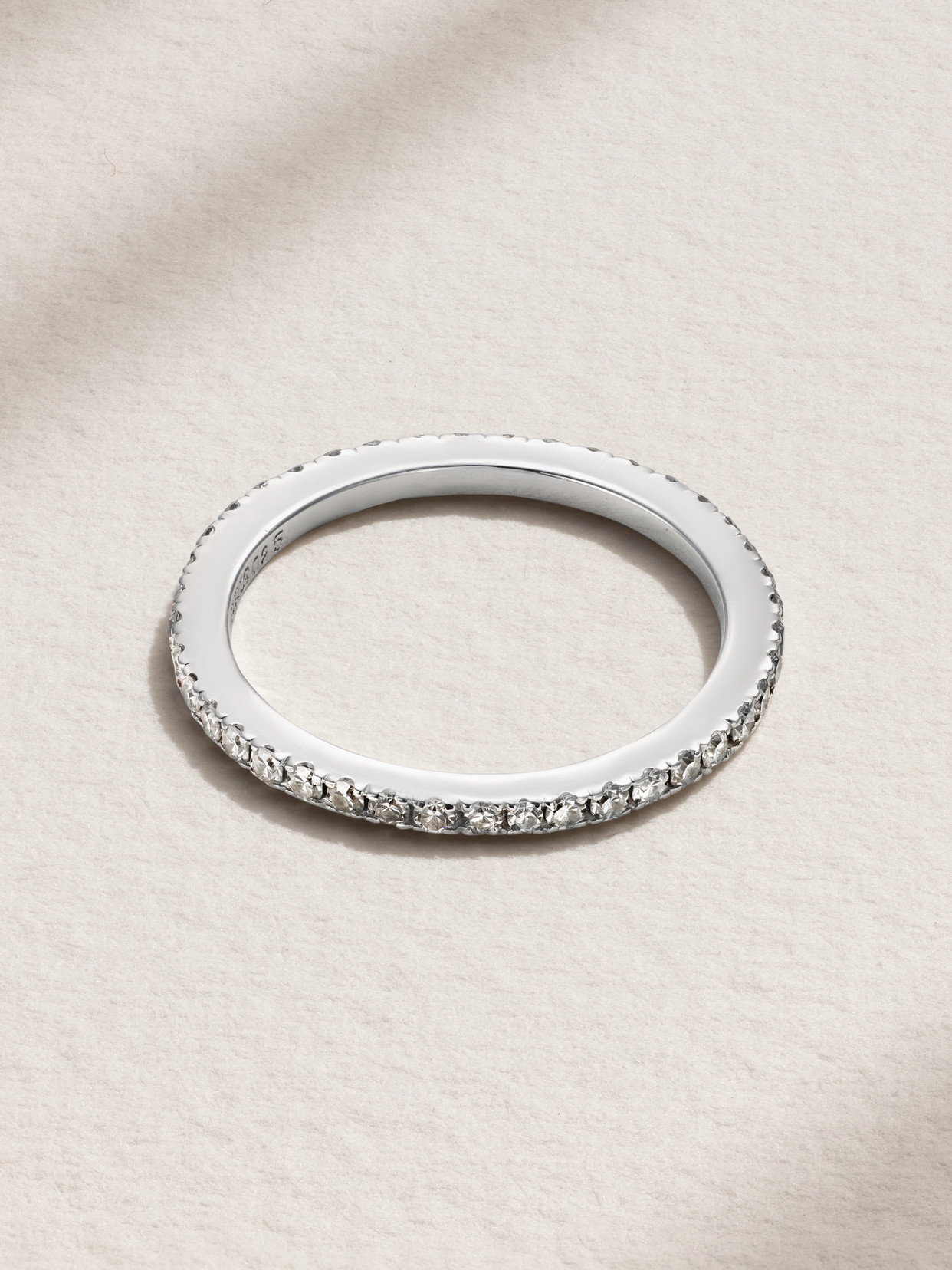 David Morris Platinum Diamond Eternity Ring In Silver