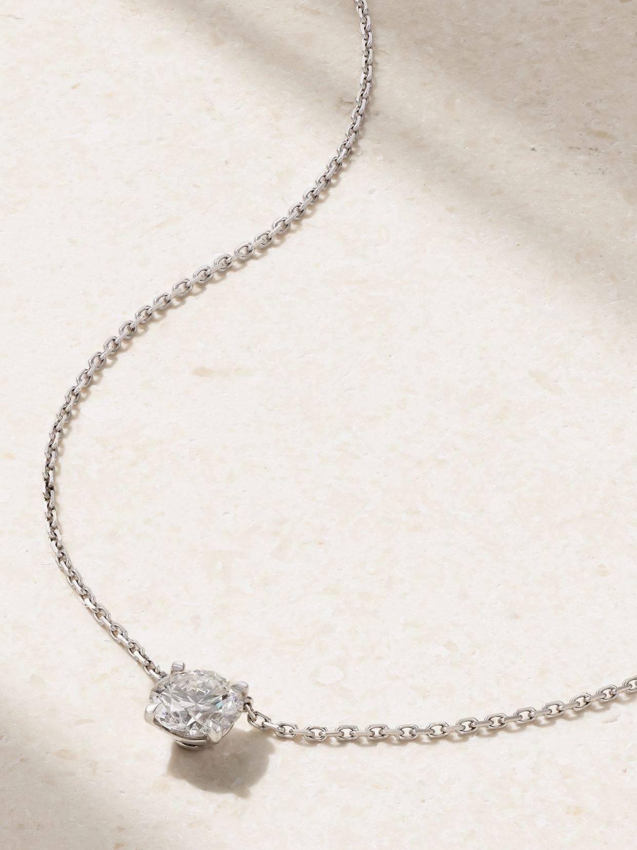18-karat white gold diamond necklace