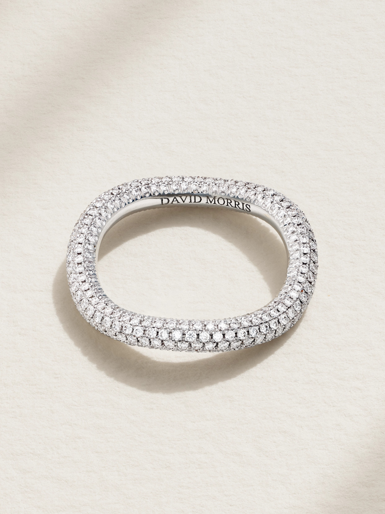 David Morris 18-karat White Gold Diamond Eternity Ring In Silver
