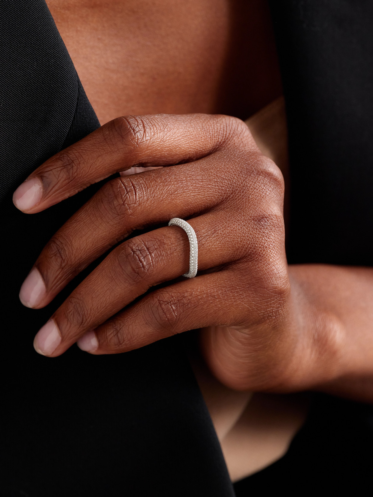 David Morris 18-karat White Gold Diamond Eternity Ring In Silver