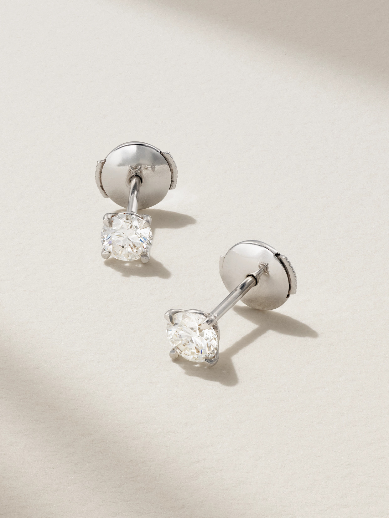 David Morris 18-karat White Gold Diamond Earrings In Metallic