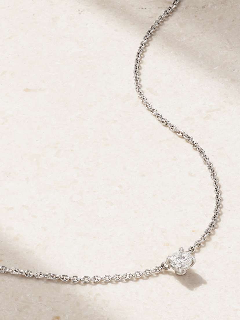 David Morris 18-karat White Gold Diamond Necklace