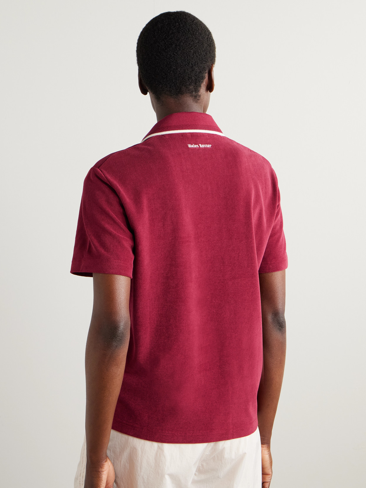 + Wales Bonner Embroidered Cotton-Blend Terry Polo