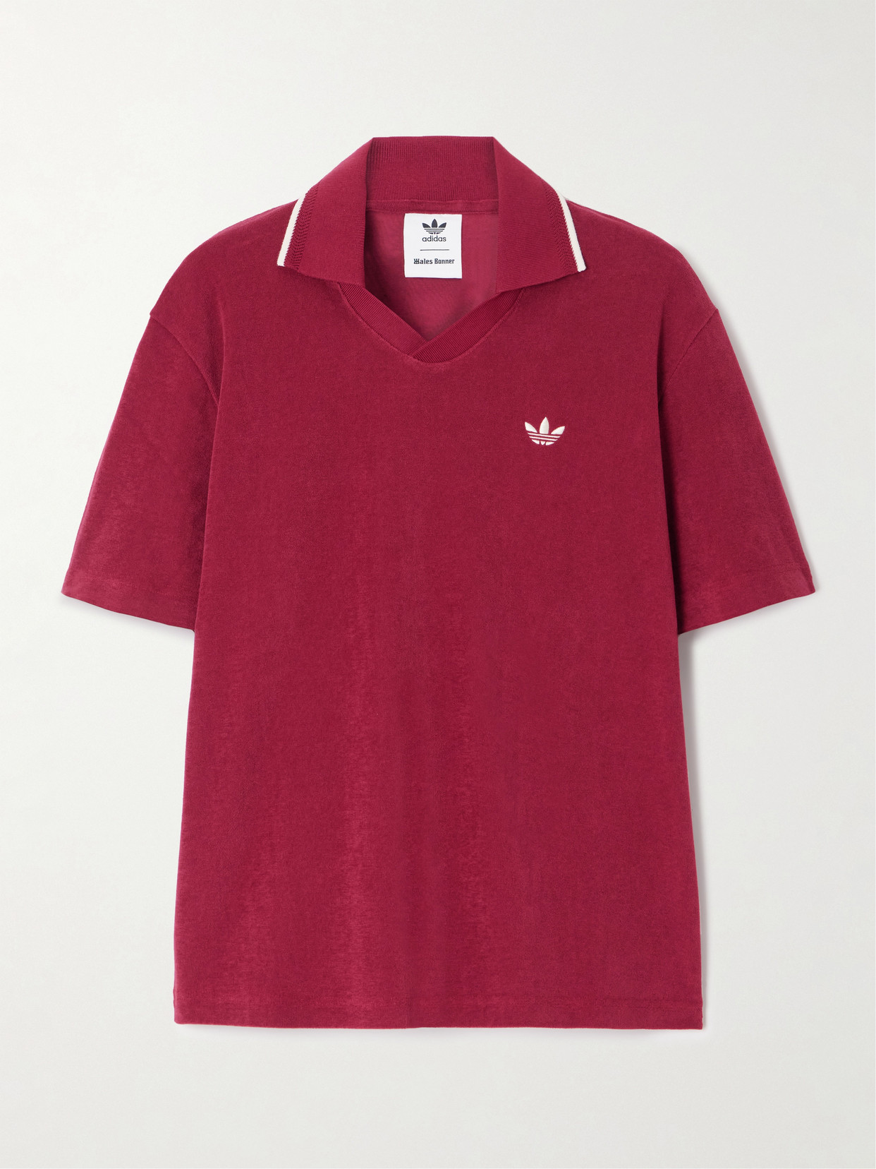 Adidas Originals + Wales Bonner Embroidered Cotton-blend Terry Polo Shirt