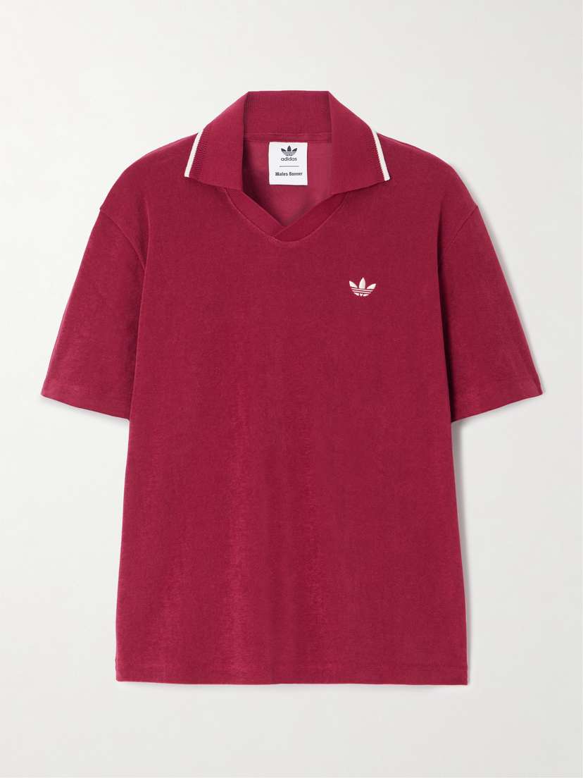 adidas Originals + Wales Bonner Embroidered Cotton-blend Terry Polo Shirt