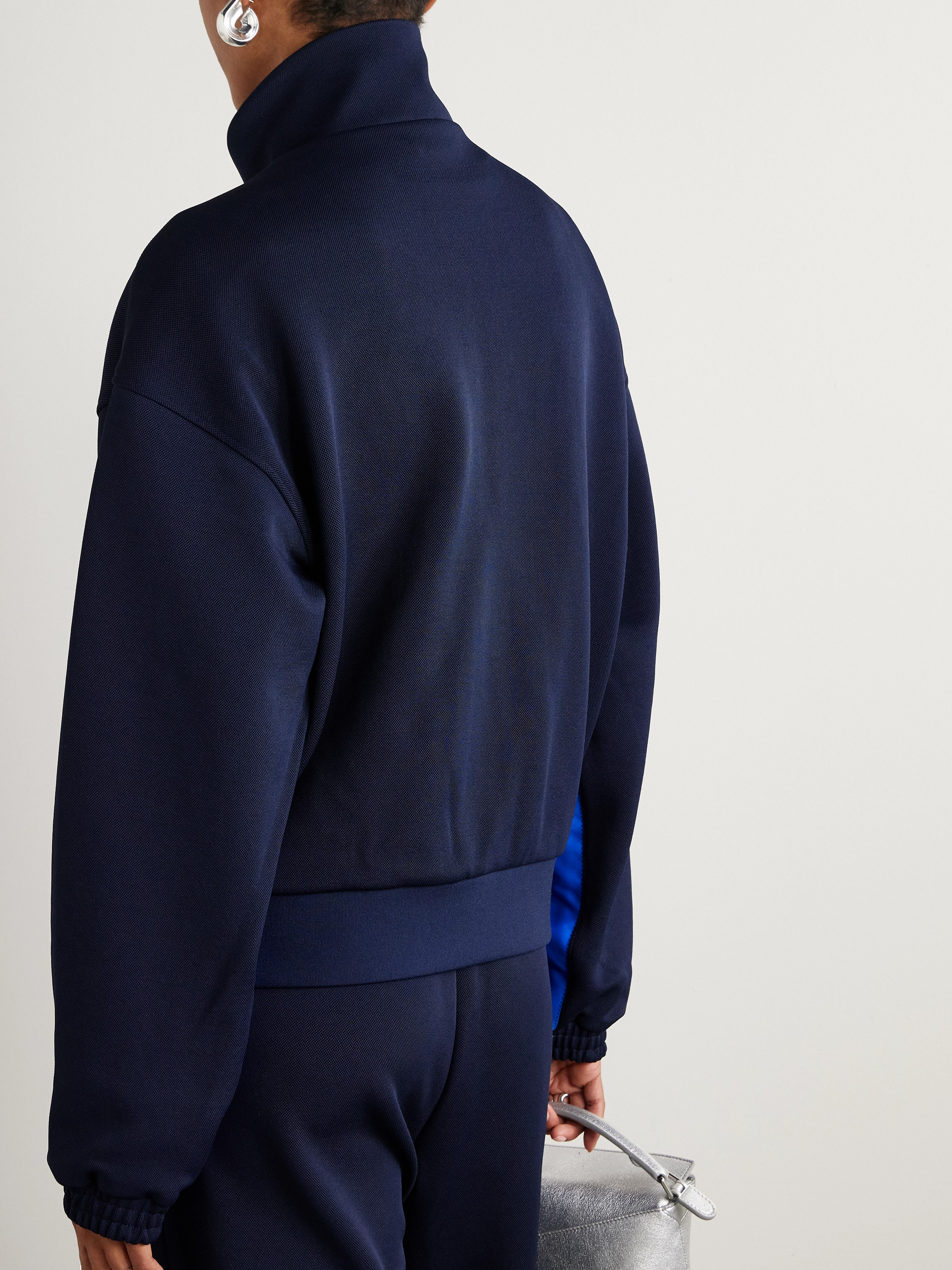 adidas Originals + Wales Bonner two-tone jersey-trimmed piqué track jacket thumbnail