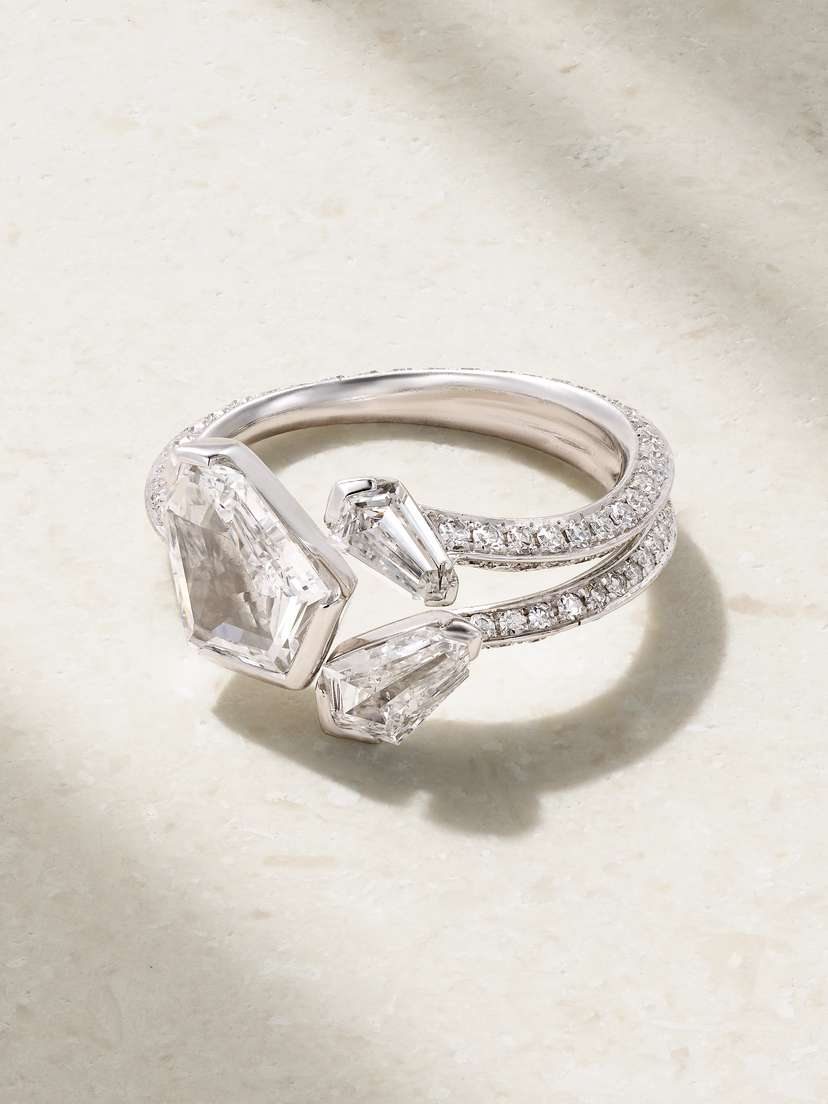 David Morris 18-karat White Gold Diamond Ring